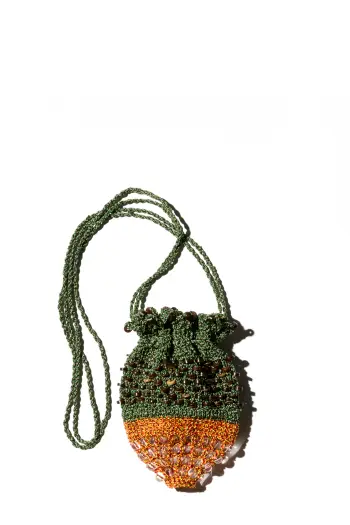 KIKO KOSTADINOV GANNET CROCHET POUCH - CAMOUFLAGE & FIREBALL
