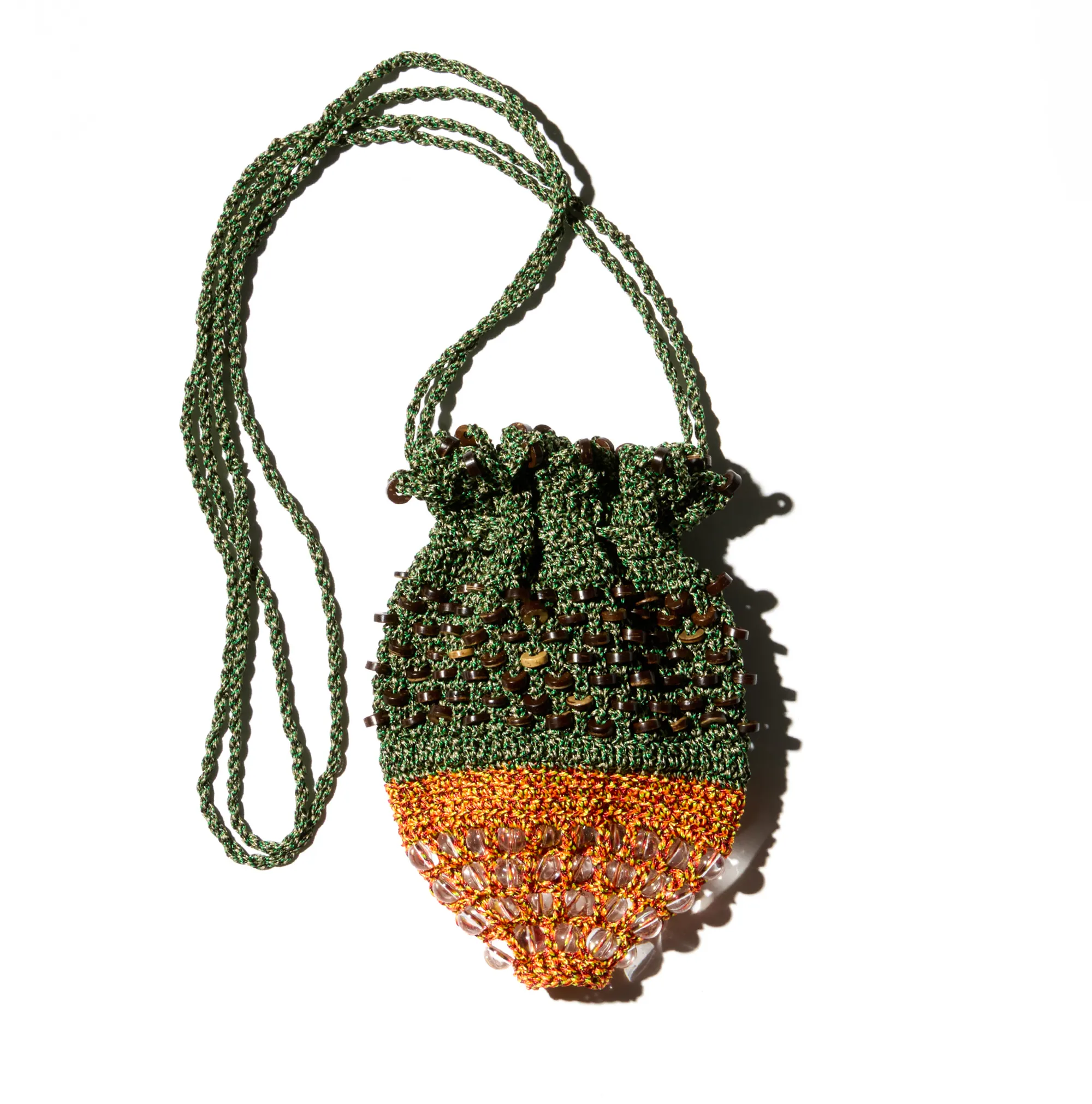 KIKO KOSTADINOV GANNET CROCHET POUCH - CAMOUFLAGE & FIREBALL