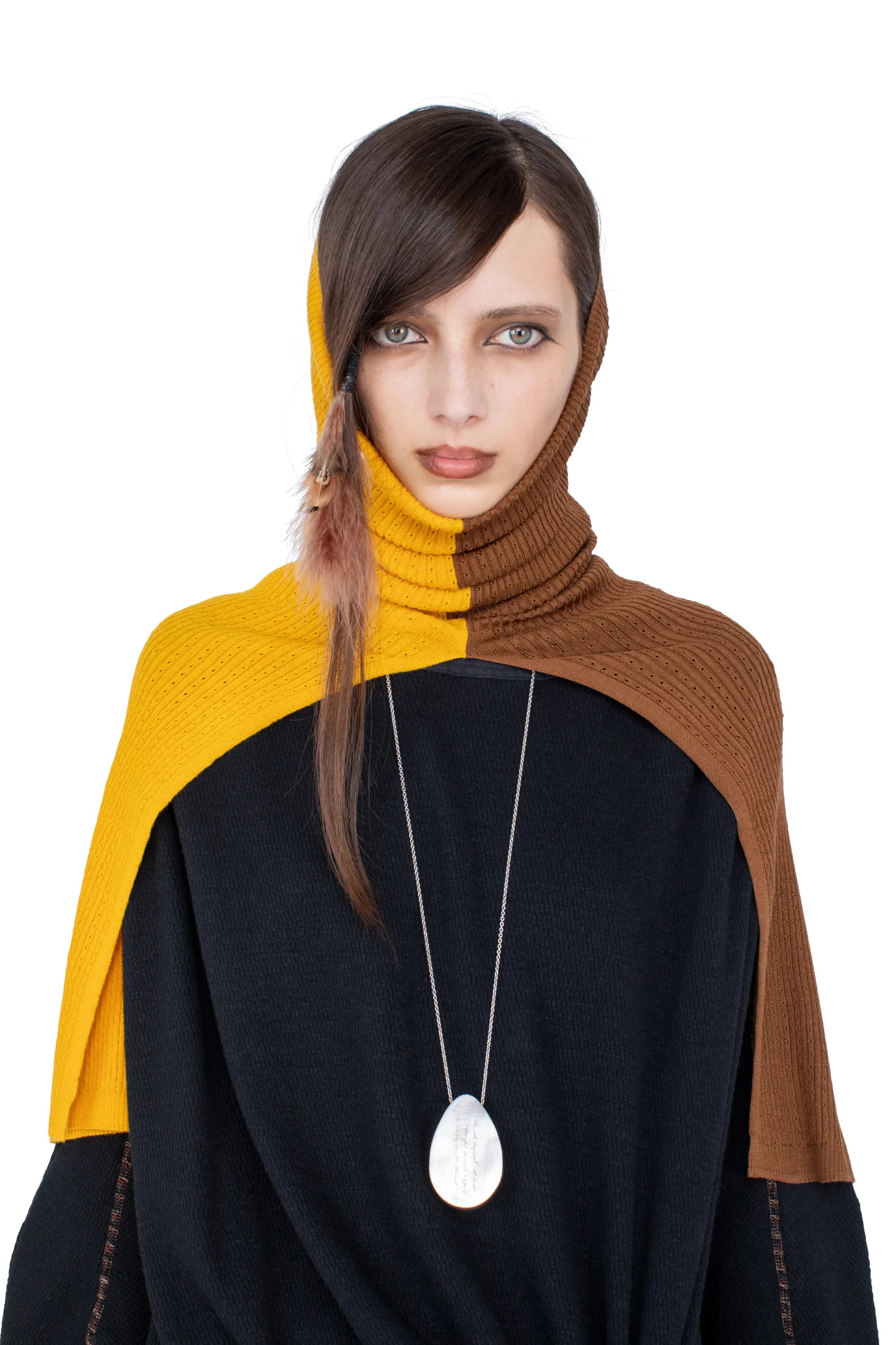 KIKO KOSTADINOV GREBE SCARF - FLEUR DE LIS & MOCHA