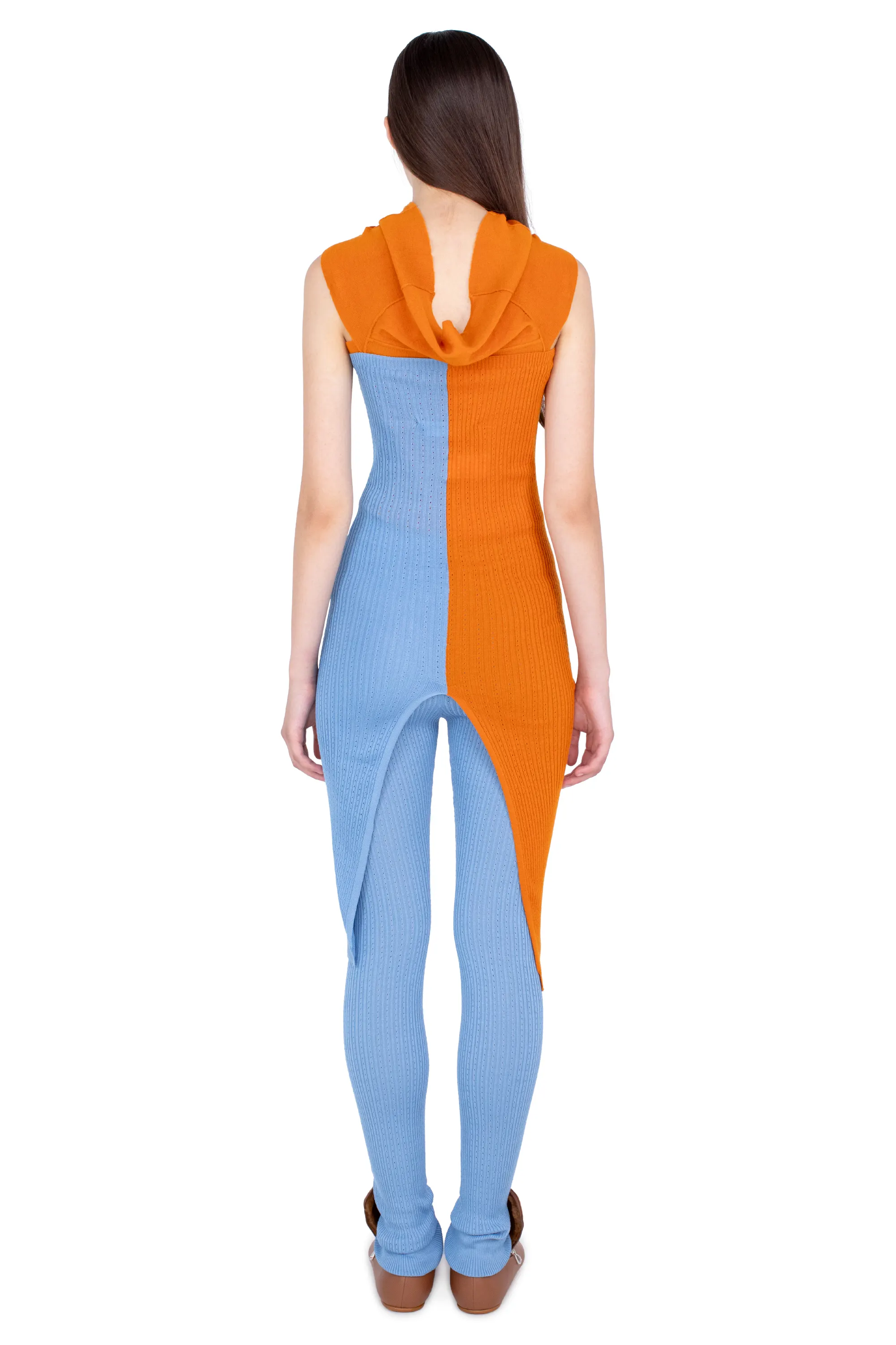 KIKO KOSTADINOV GREBE SCARF - PERSIMMON ORANGE & BLUE LAKE