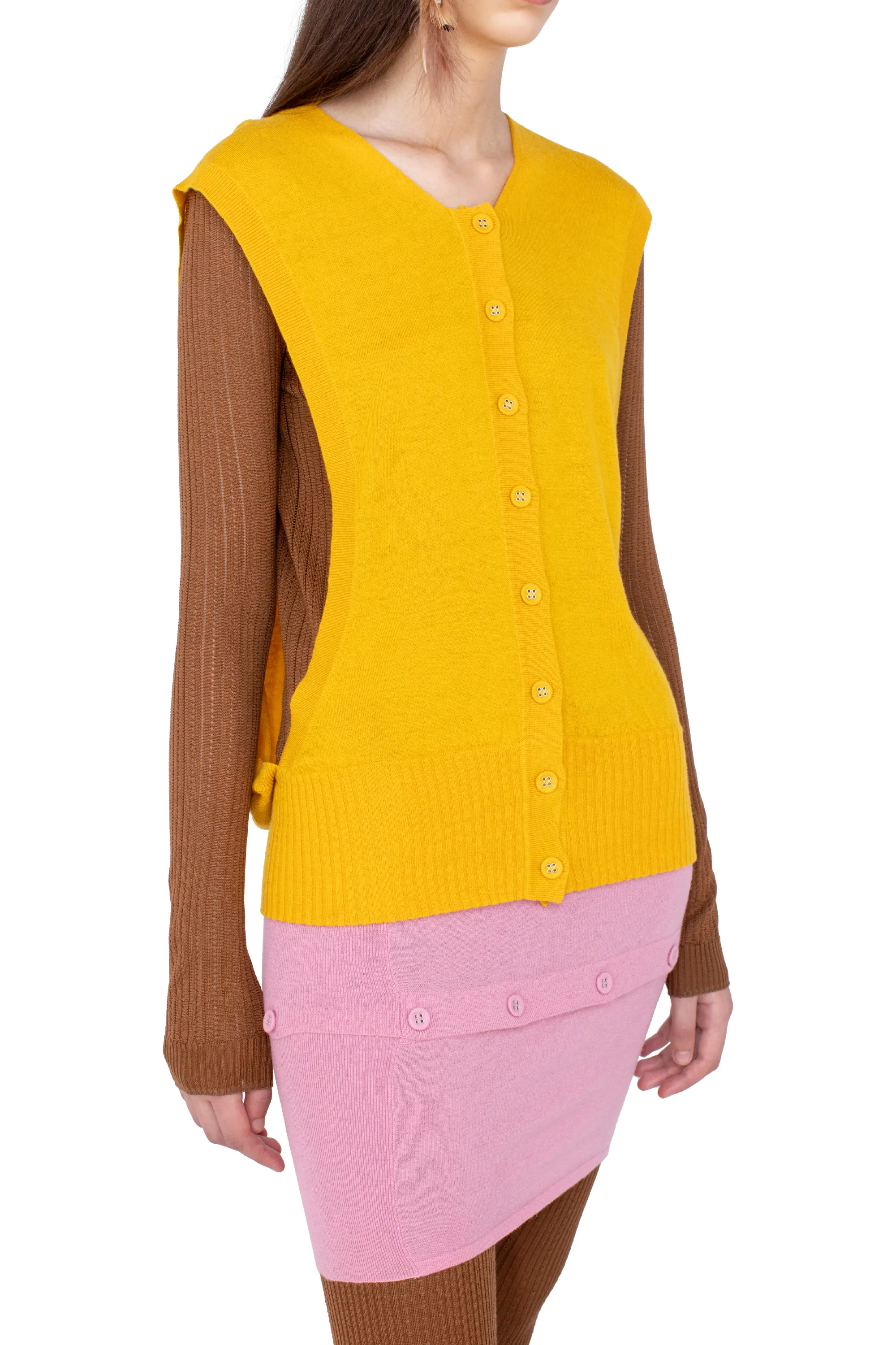 KIKO KOSTADINOV GUILLEMOT COCOON CARDIGAN - FLEUR DE LIS & MOCHA