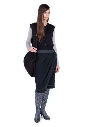 KIKO KOSTADINOV GUILLEMOT COCOON CARDIGAN - NEBULAR BLACK & SILVER GREY