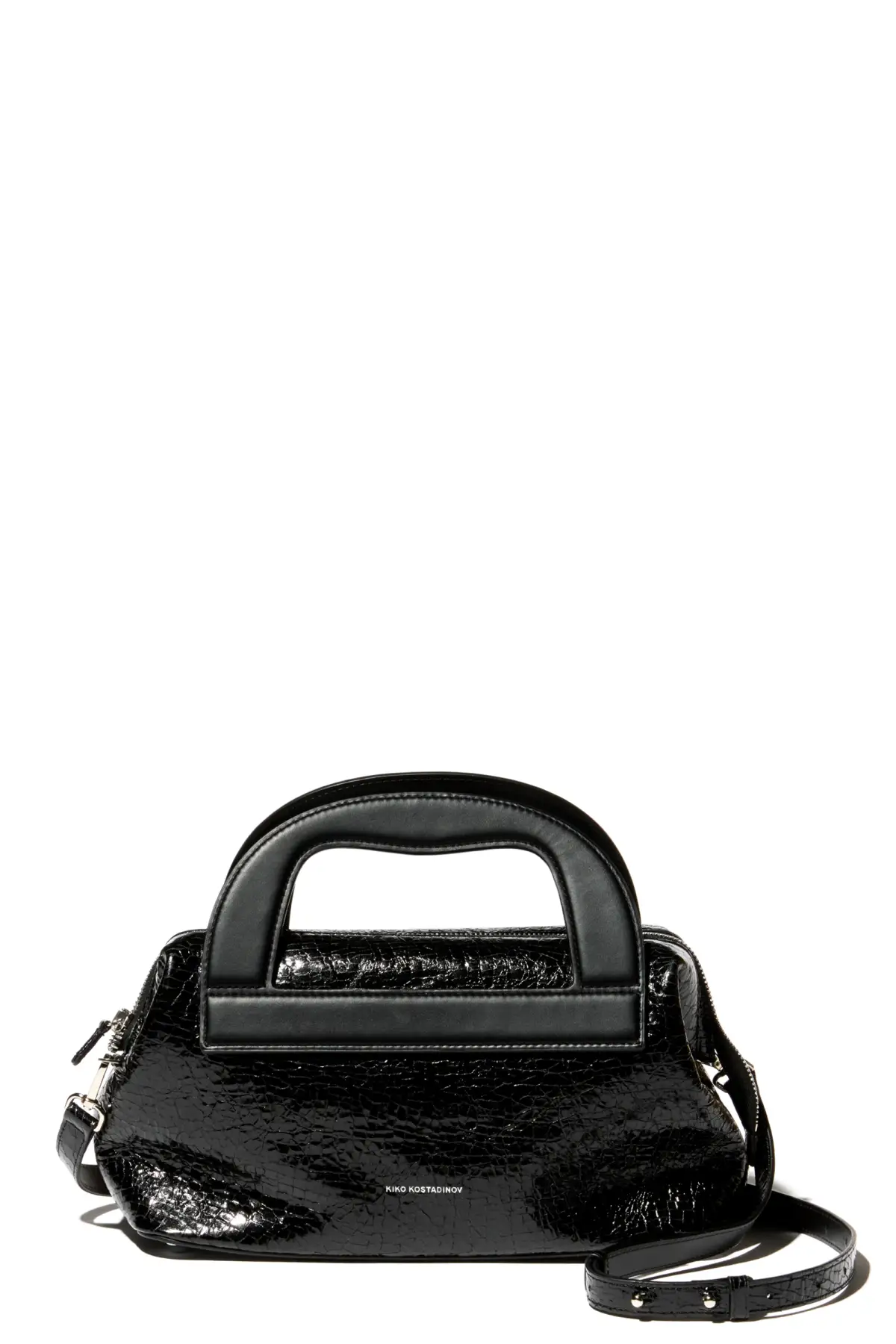 ISADORA BAG - CRACKED BLACK – KIKO KOSTADINOV