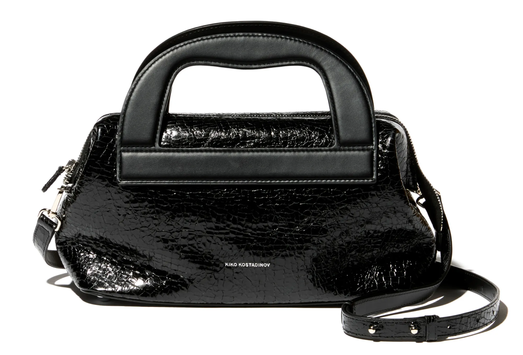 KIKO KOSTADINOV ISADORA BAG - CRACKED BLACK
