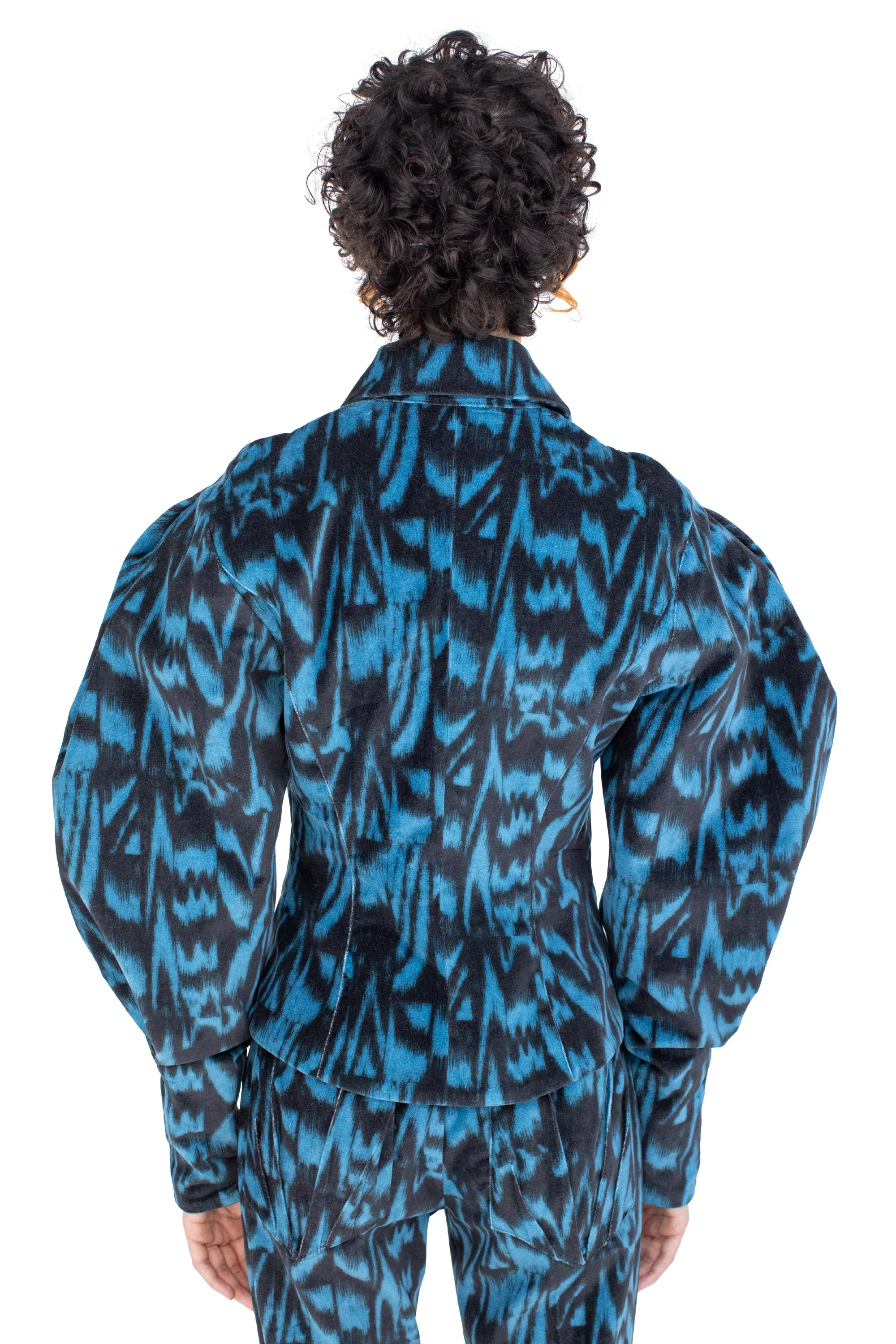 KIKO KOSTADINOV ISTRIAN JACKET - SAPPHIRE BLUE & BLACK