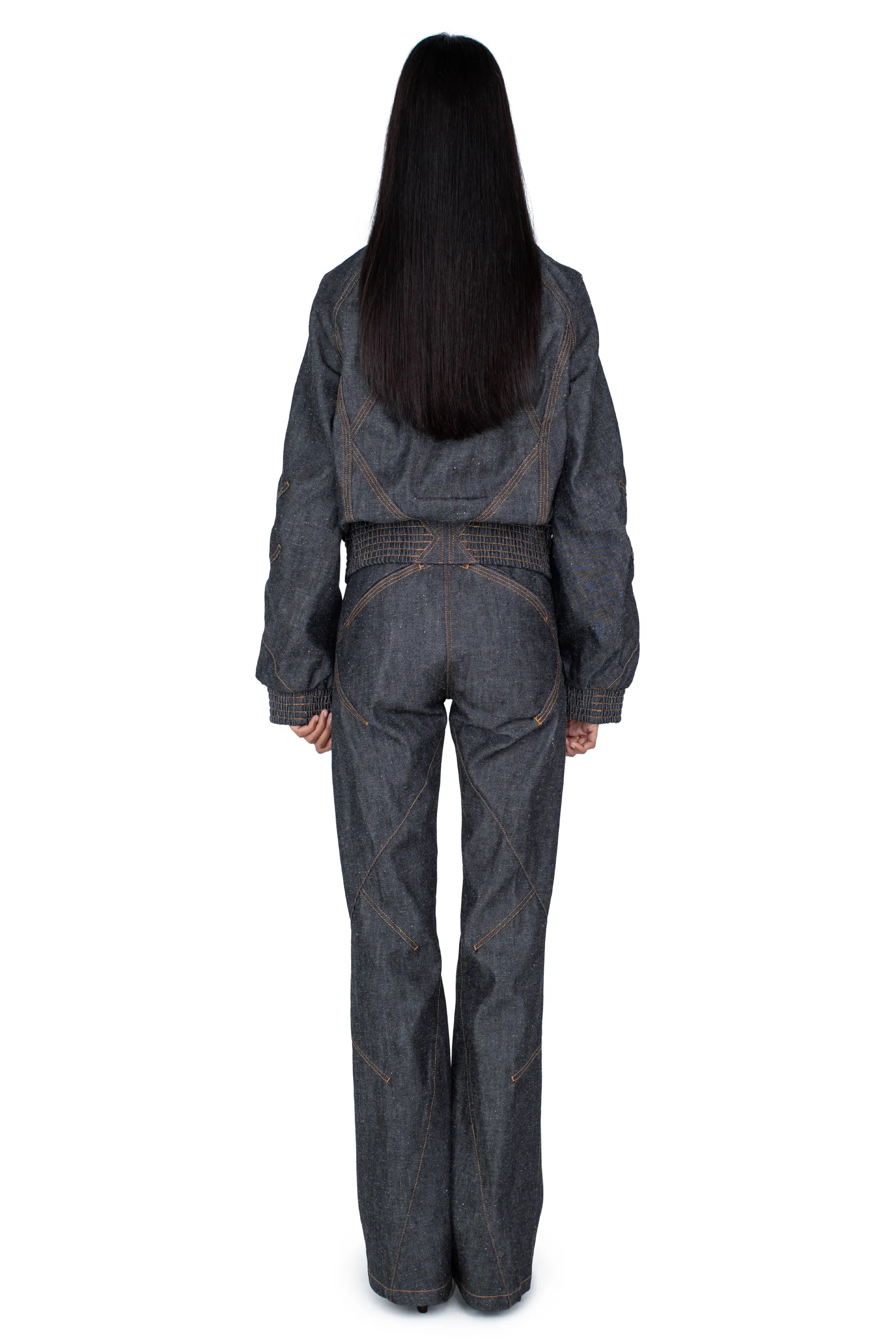 K BOMBER JACKET - MOTTLED DARK INDIGO – KIKO KOSTADINOV