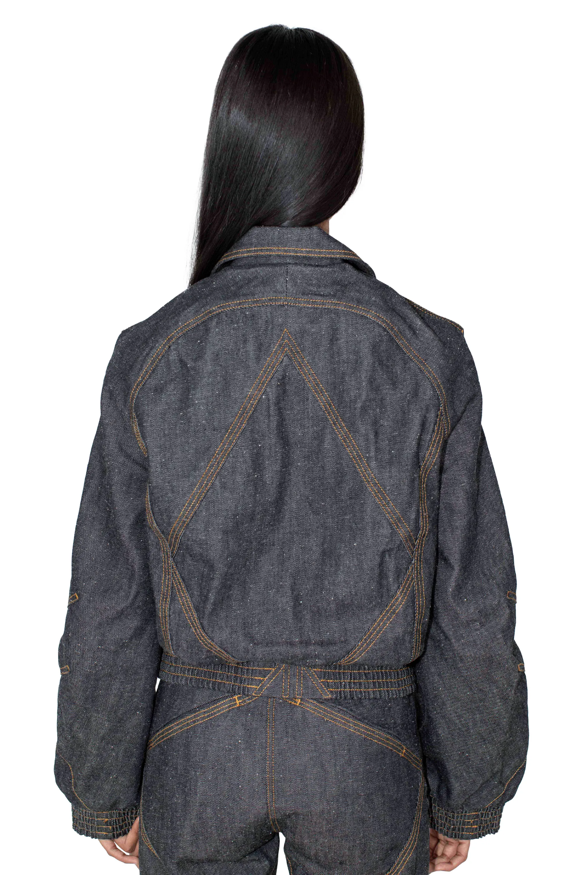 K BOMBER JACKET - MOTTLED DARK INDIGO – KIKO KOSTADINOV