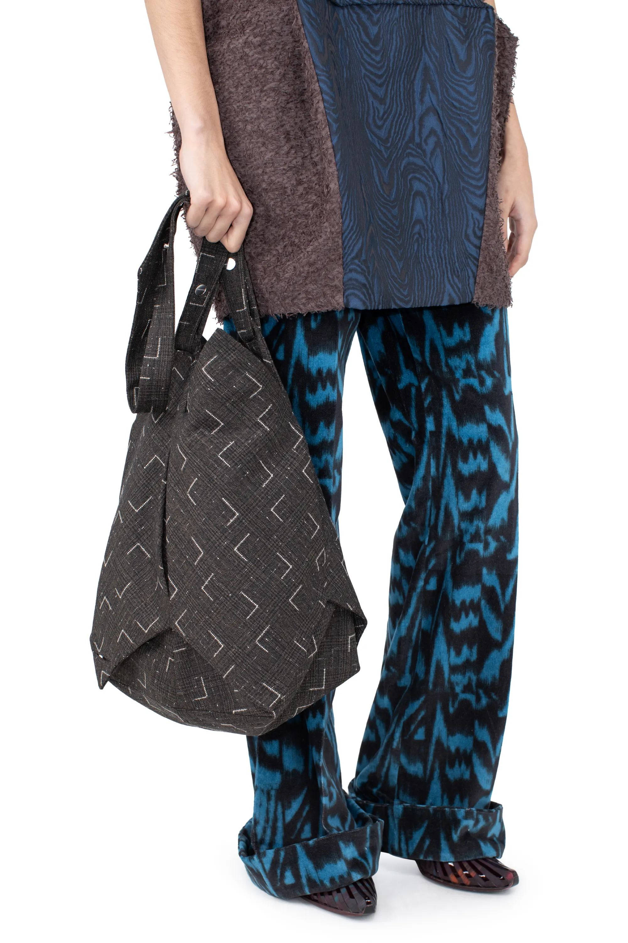 KIKO KOSTADINOV KALEIDOSCOPE BAG - OFF BLACK & CHALK