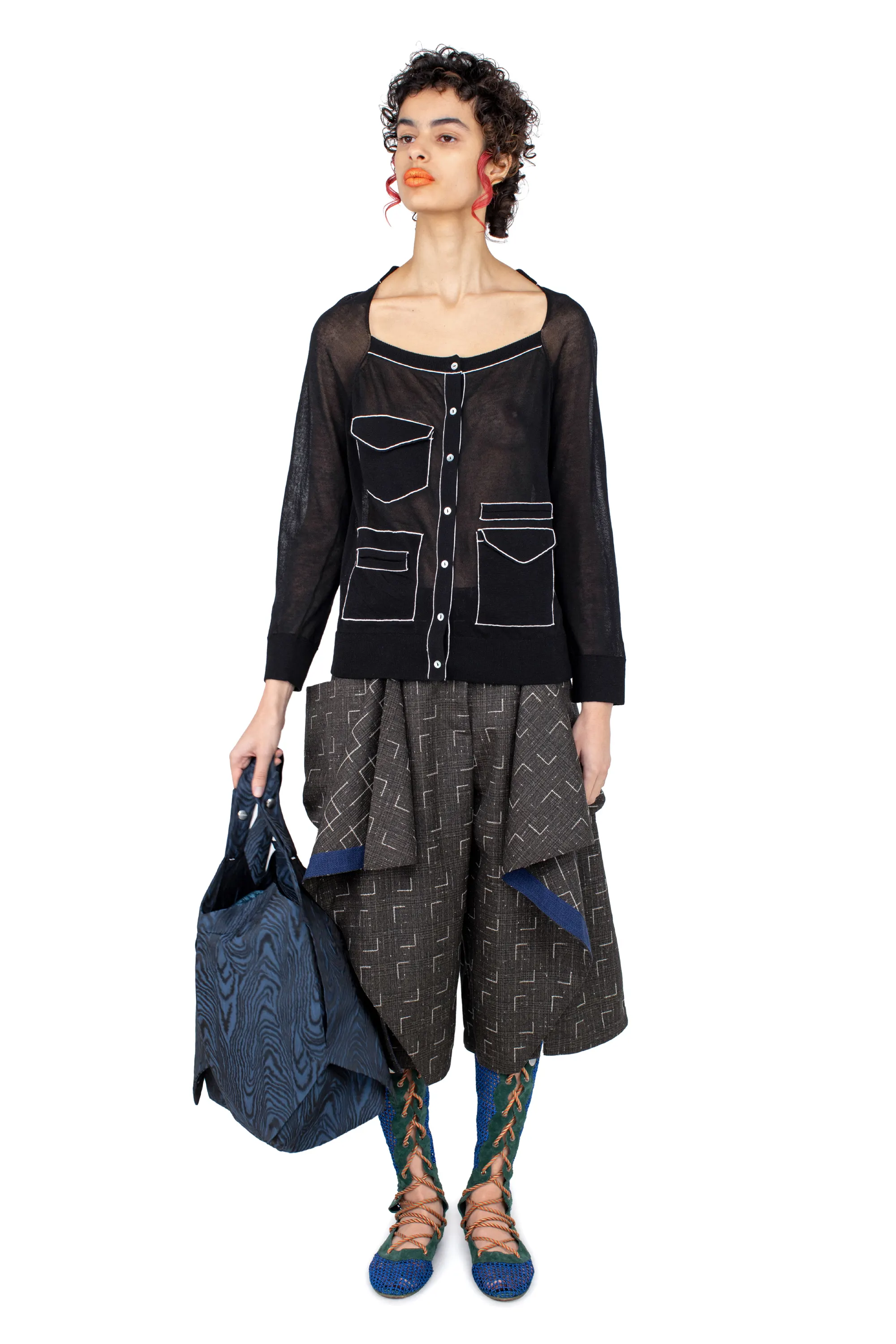KIKO KOSTADINOV KREINER KNIT CARDIGAN - BLACK
