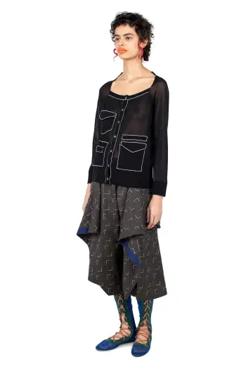 KIKO KOSTADINOV KREINER KNIT CARDIGAN - BLACK