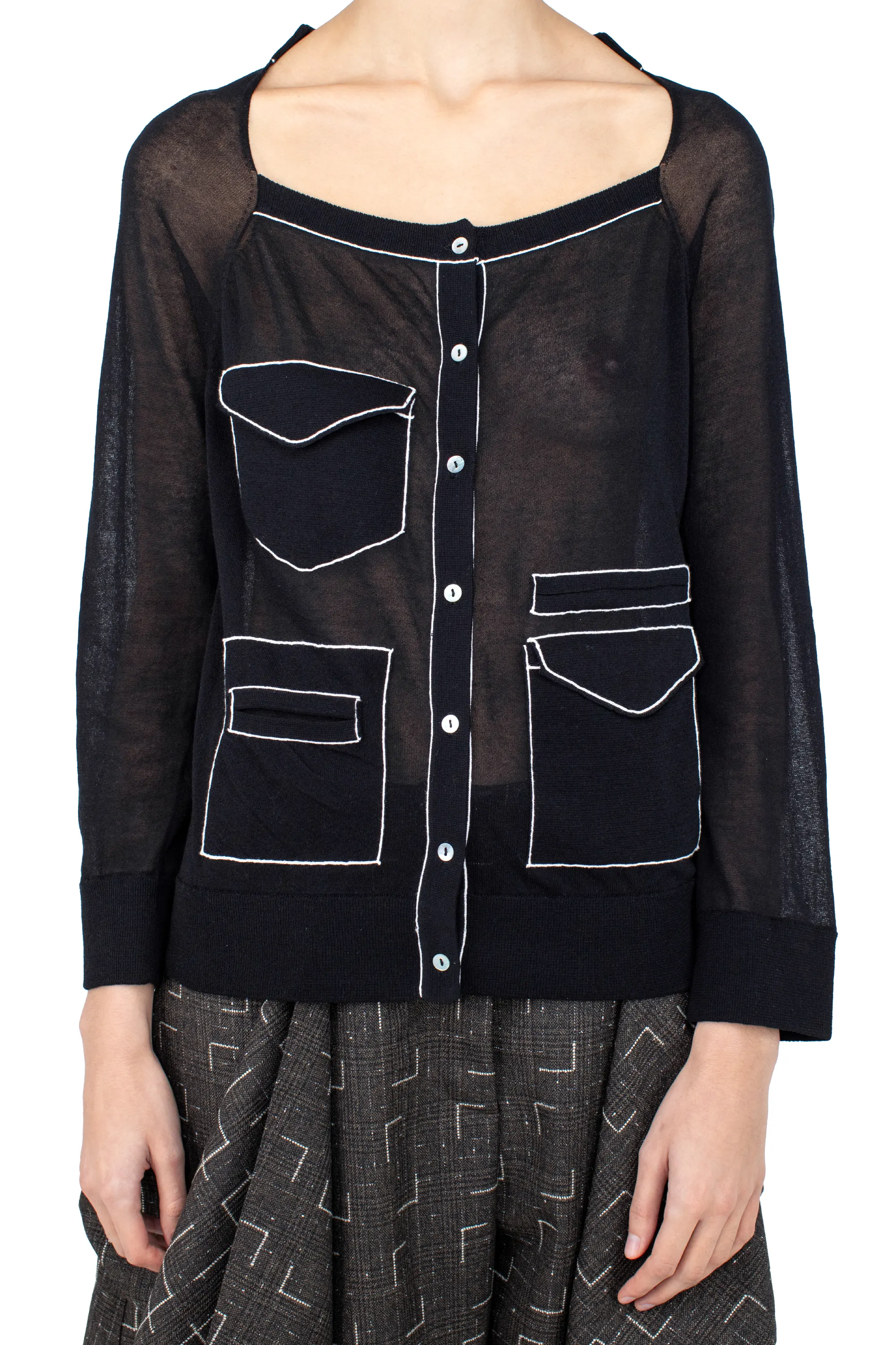 KIKO KOSTADINOV KREINER KNIT CARDIGAN - BLACK