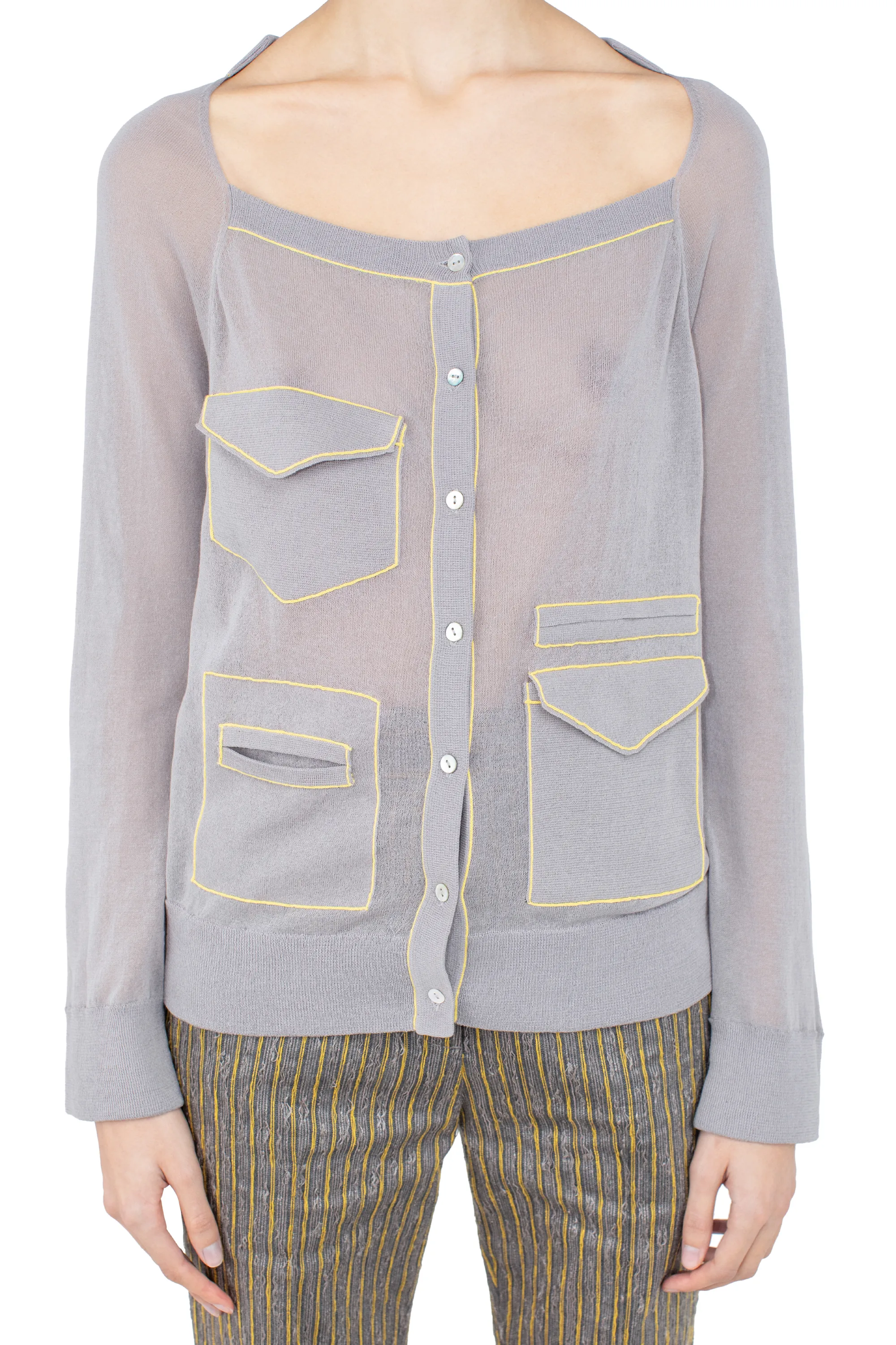 KREINER KNIT CARDIGAN - GARGOYLE GREY – KIKO KOSTADINOV