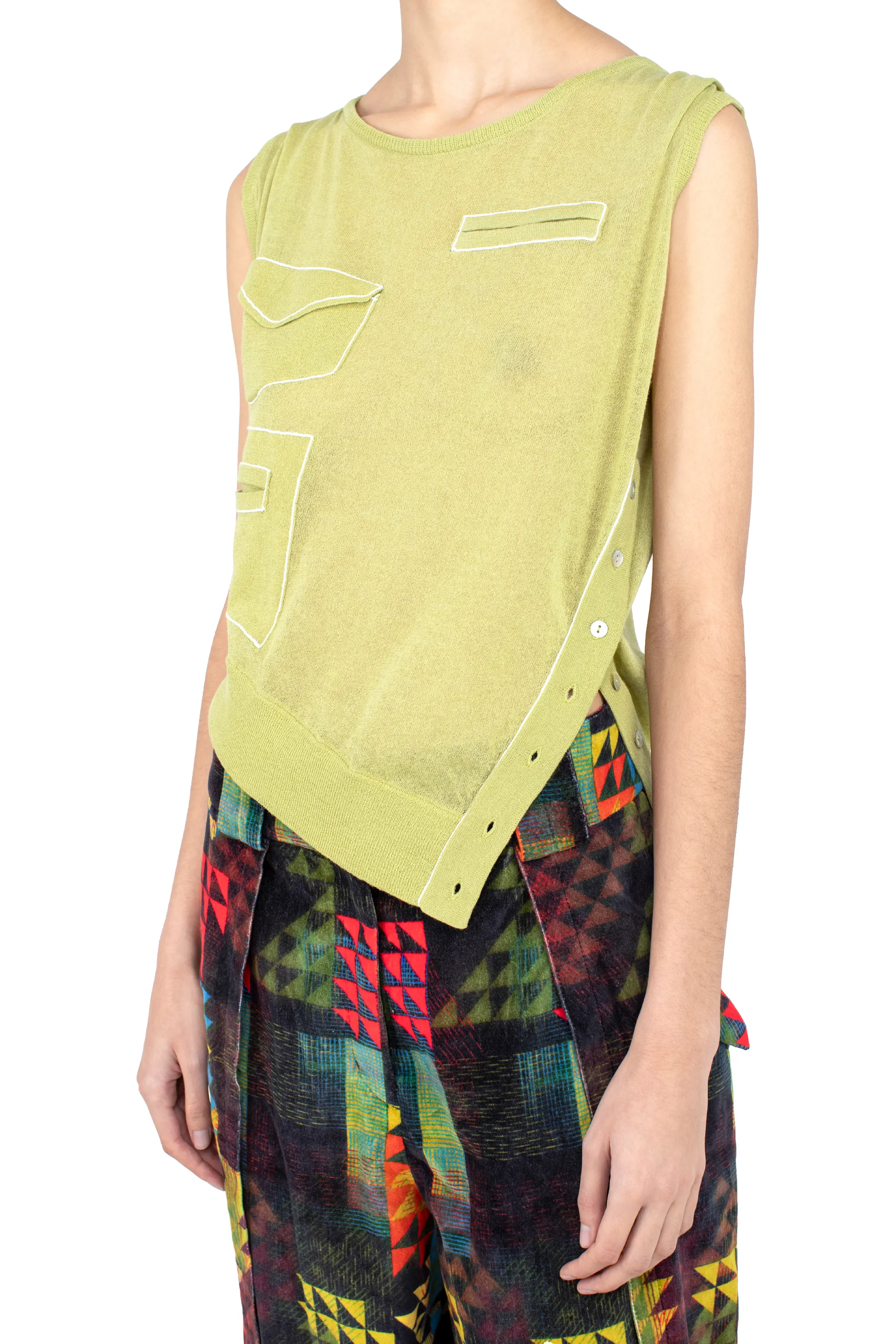 KIKO KOSTADINOV KREINER KNIT TOP - SAGE GREEN