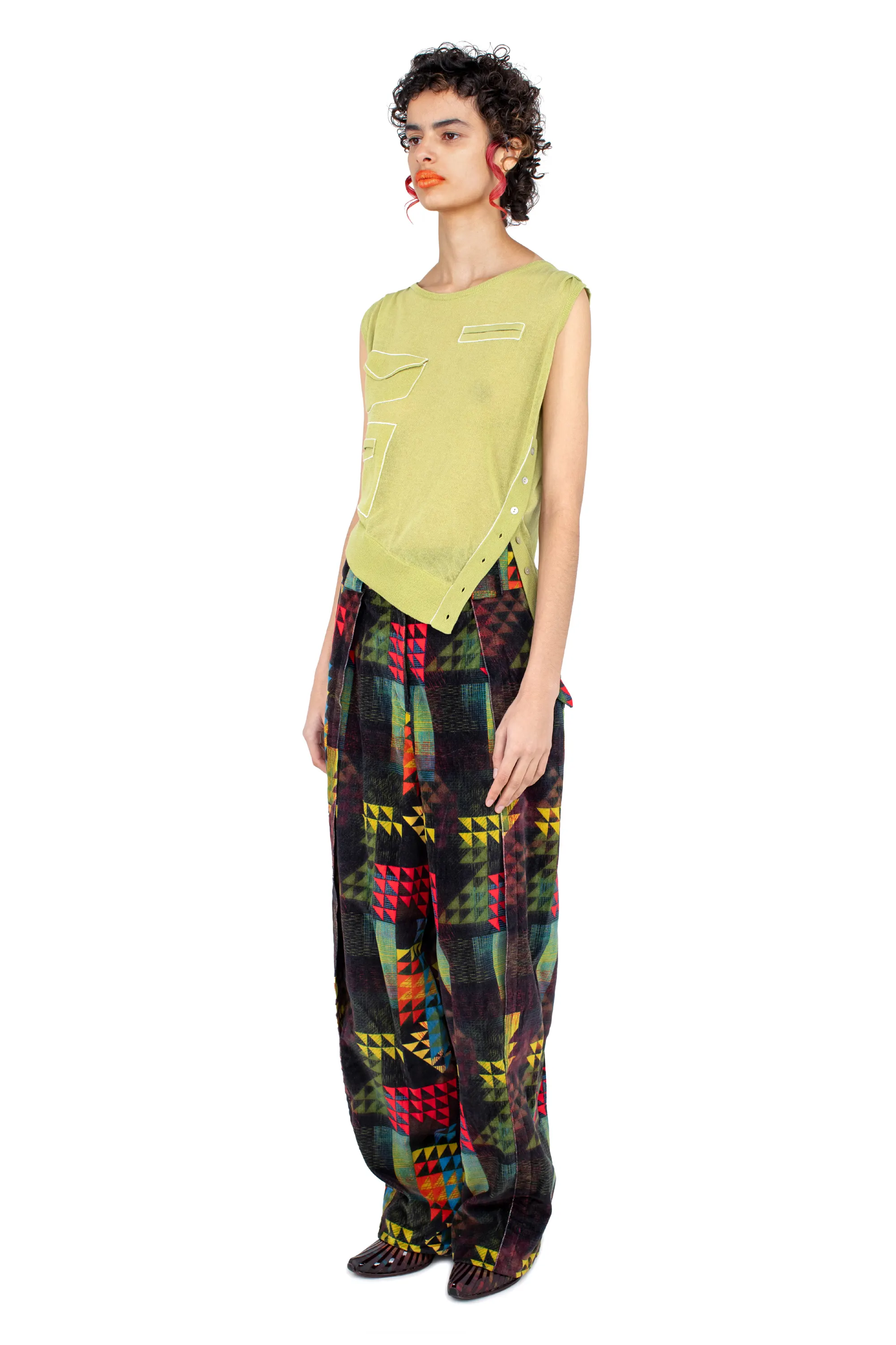 KIKO KOSTADINOV KREINER KNIT TOP - SAGE GREEN