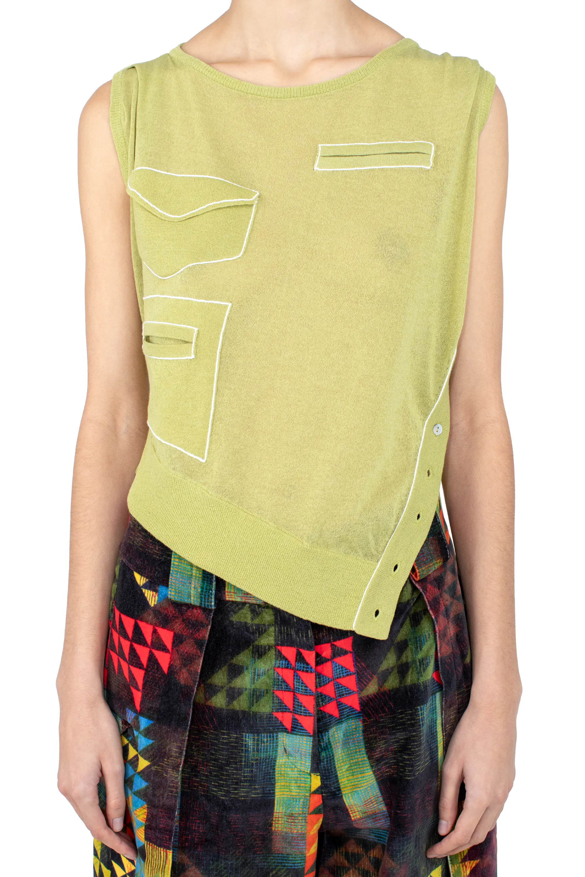 KIKO KOSTADINOV KREINER KNIT TOP - SAGE GREEN