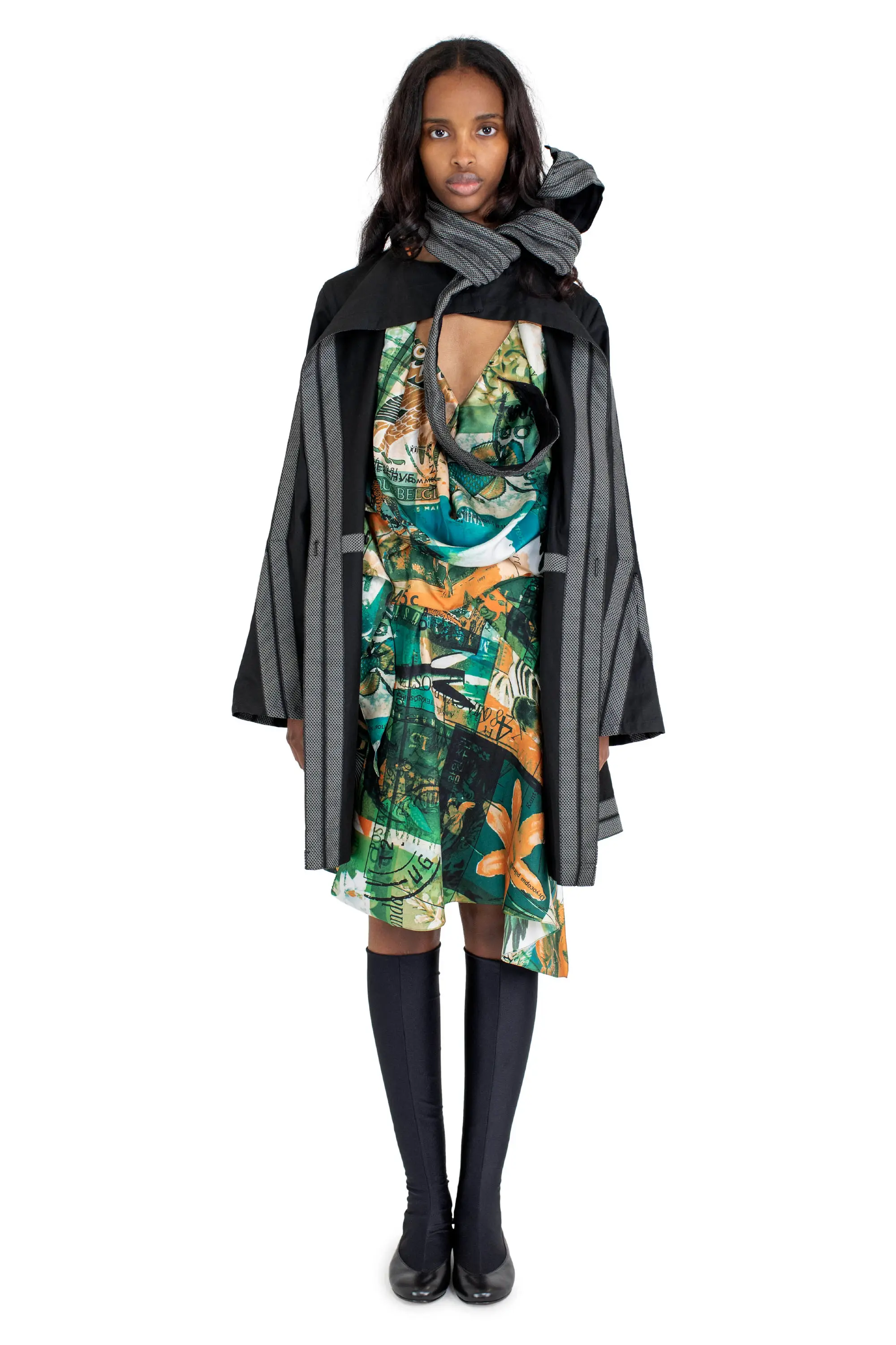 KIKO KOSTADINOV KUKRI DRAPED SKIRT - MARKARIAN PRINT