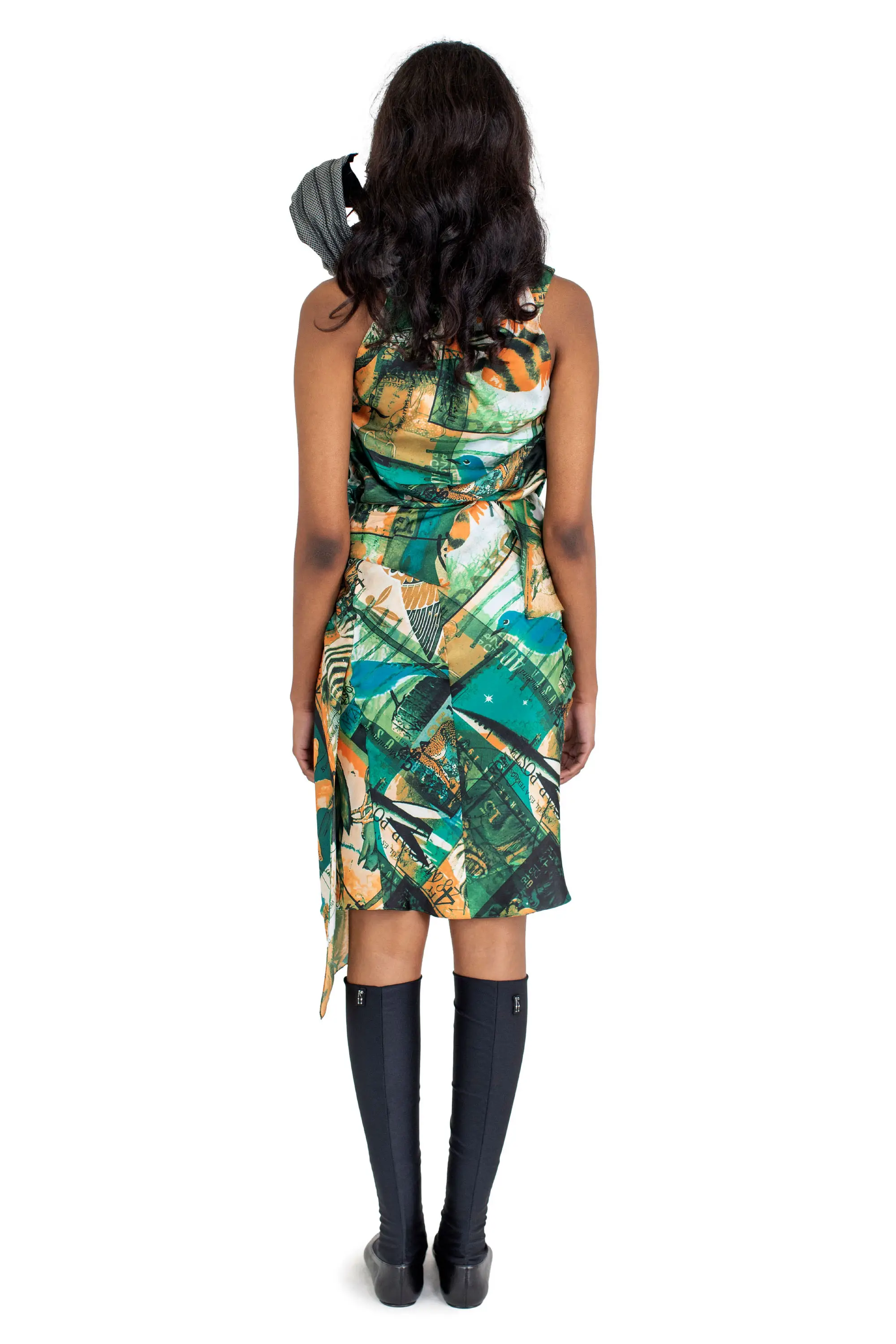 KIKO KOSTADINOV KUKRI DRAPED SKIRT - MARKARIAN PRINT