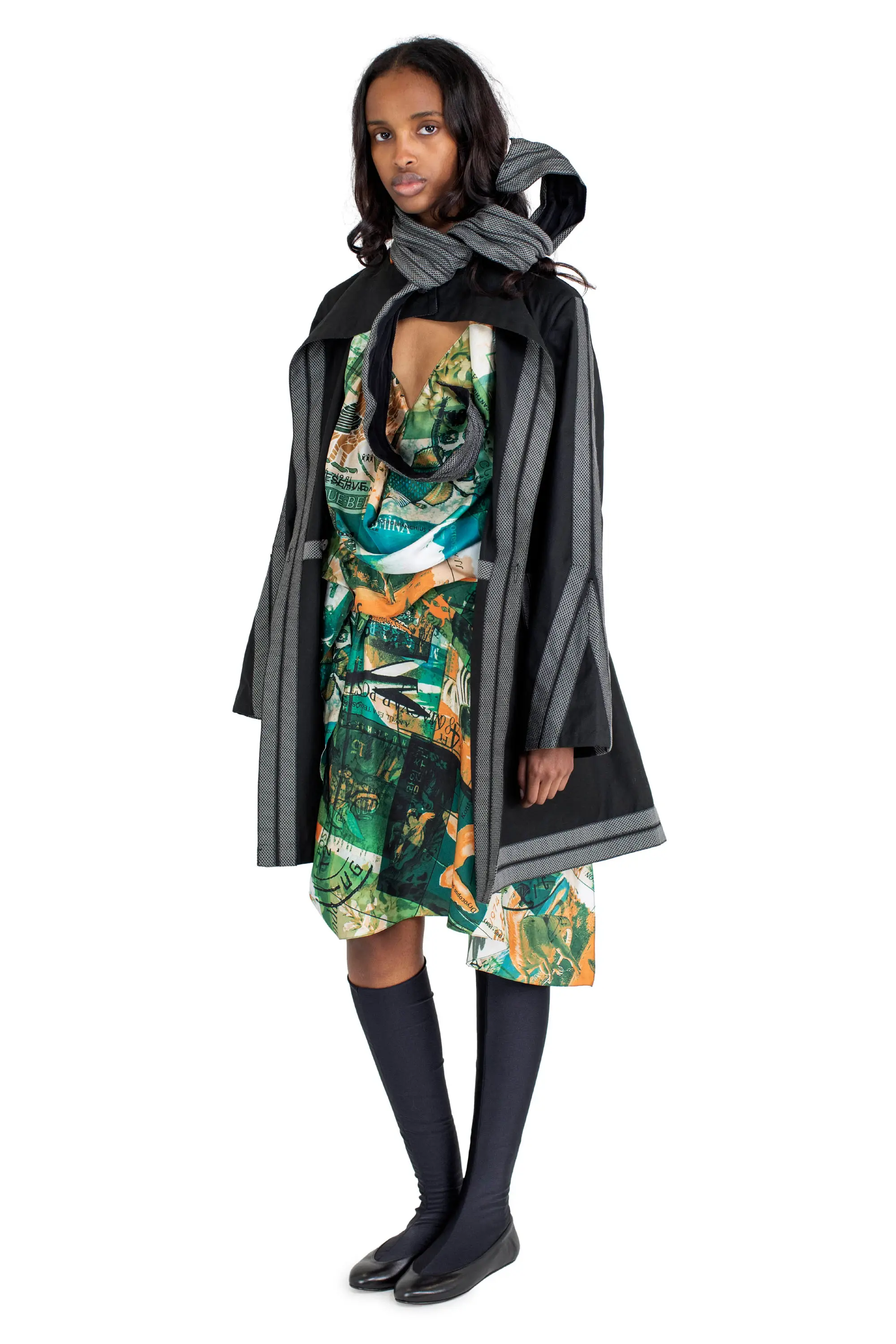 KIKO KOSTADINOV KUKRI DRAPED SKIRT - MARKARIAN PRINT