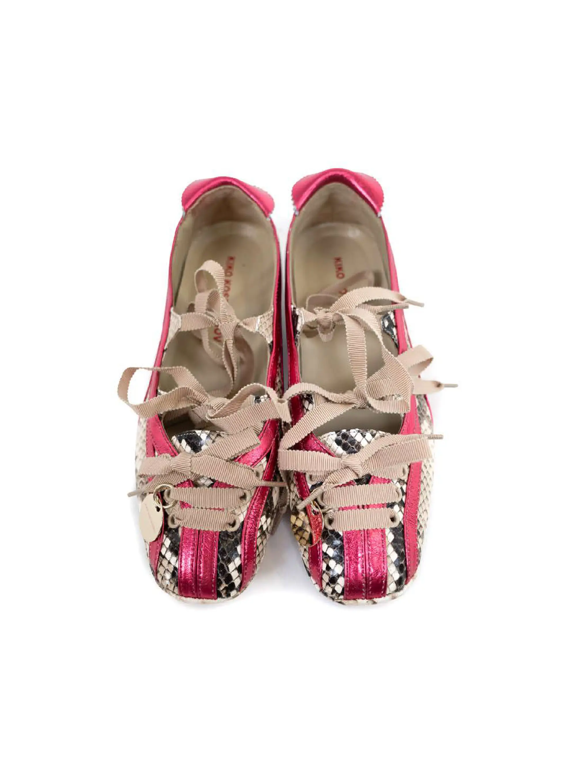 KIKO KOSTADINOV LELLA HYBRID IVORY PYTHON / FIRE RED