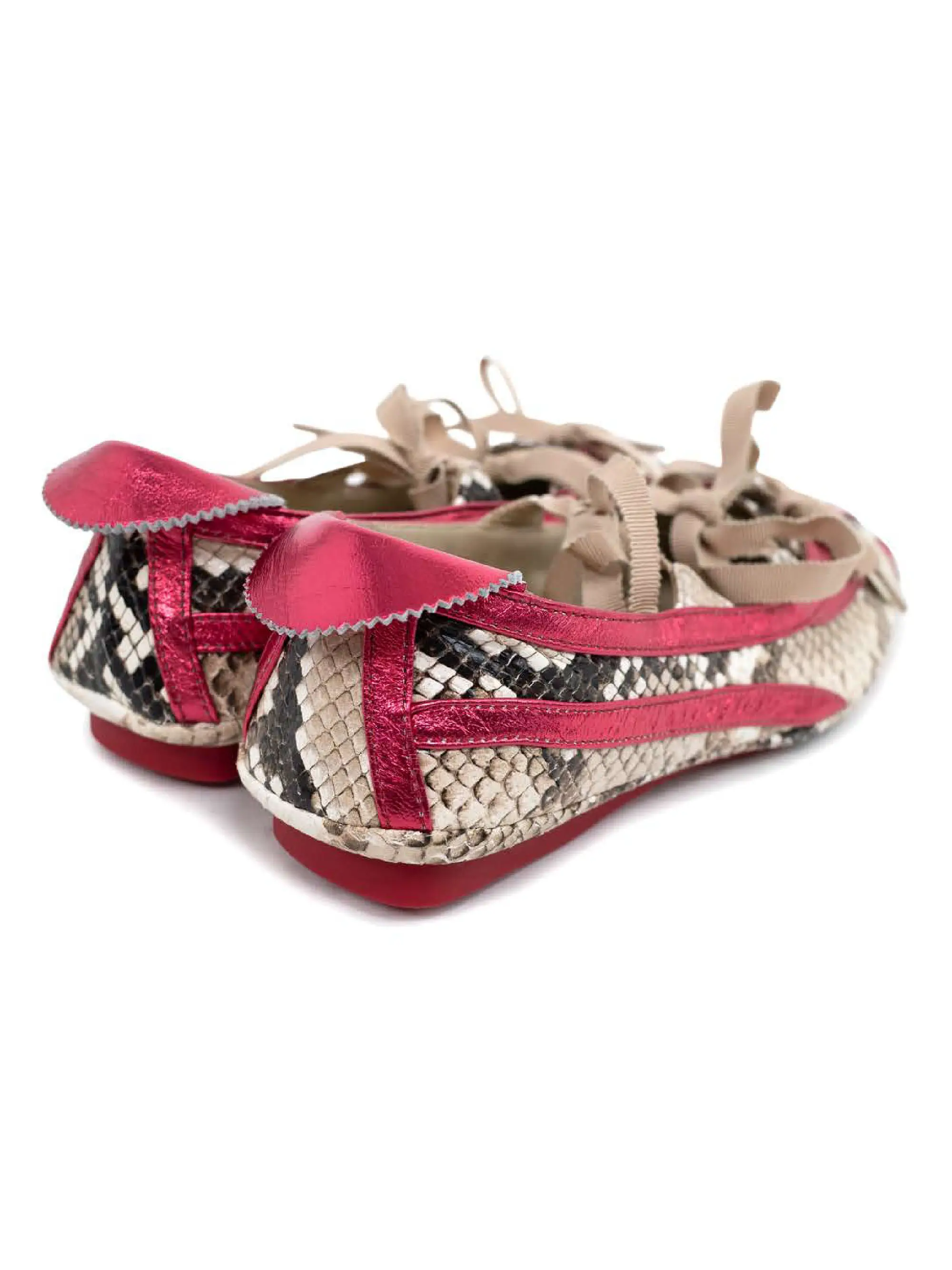 KIKO KOSTADINOV LELLA HYBRID IVORY PYTHON / FIRE RED