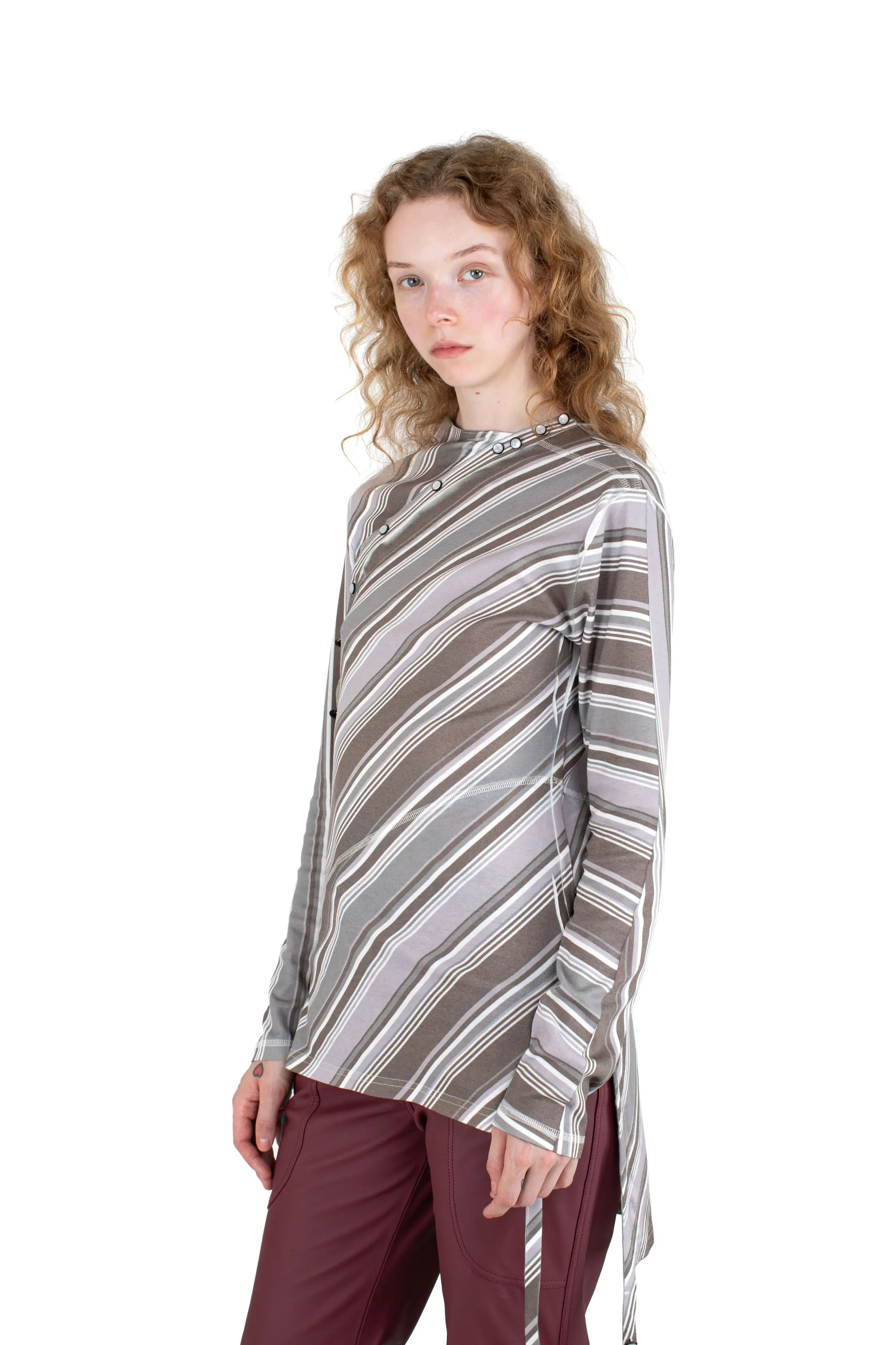 KIKO KOSTADINOV Levi's Pandora Henley – Graphite Mono Stripe