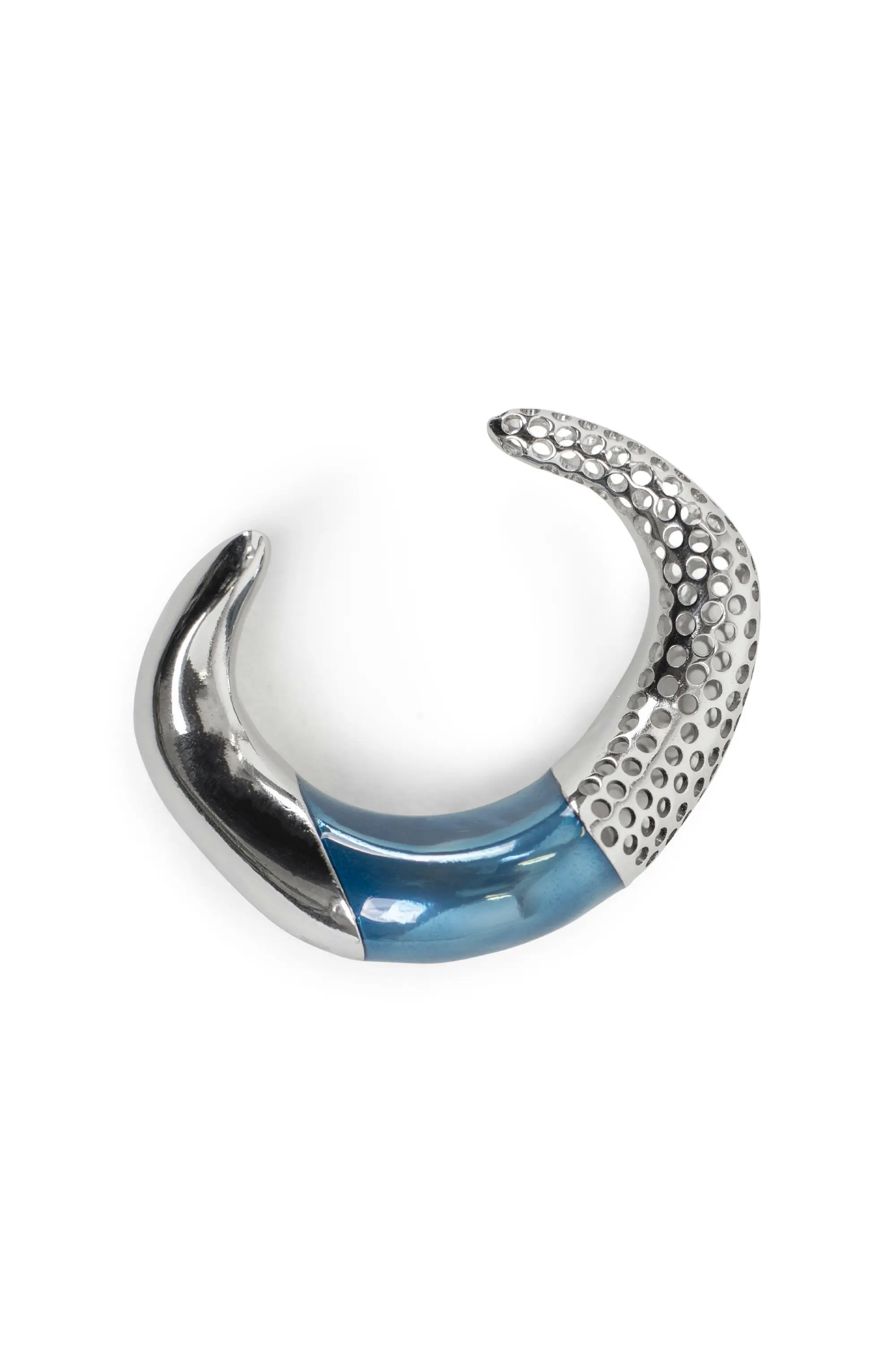 KIKO KOSTADINOV LIBER CUFF - SILVER/METALLIC BLUE
