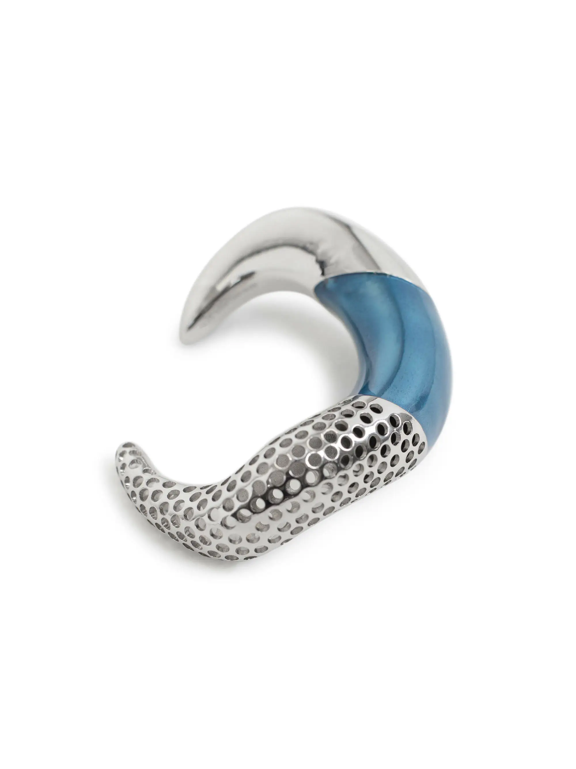 KIKO KOSTADINOV LIBER CUFF - SILVER/METALLIC BLUE