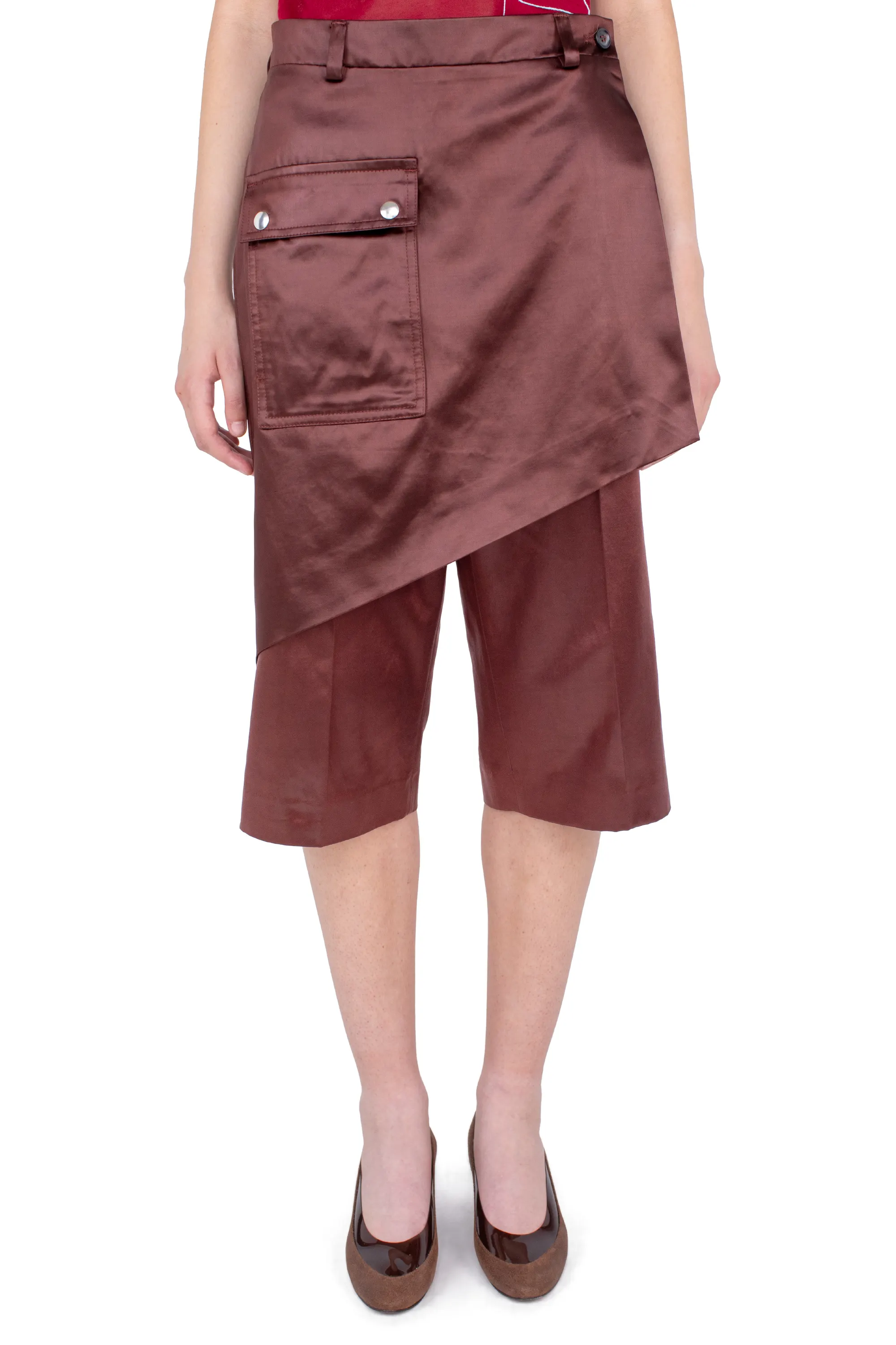 KIKO KOSTADINOV LINNET WRAP CULOTTES - BURNT UMBER