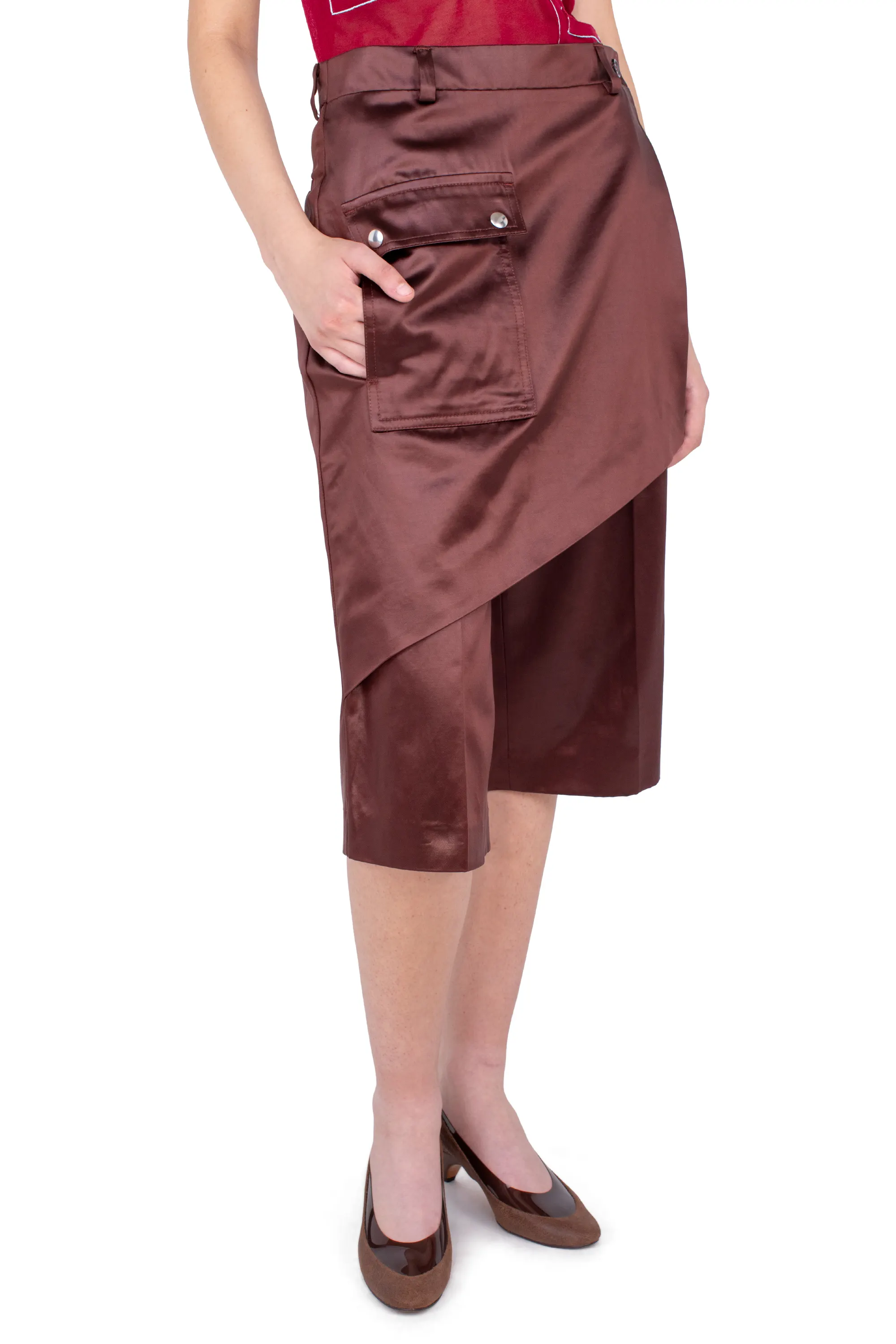 KIKO KOSTADINOV LINNET WRAP CULOTTES - BURNT UMBER