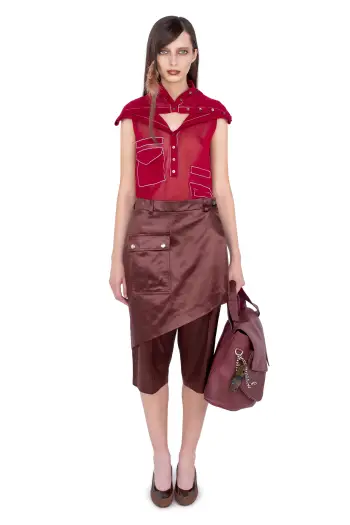 KIKO KOSTADINOV LINNET WRAP CULOTTES - BURNT UMBER