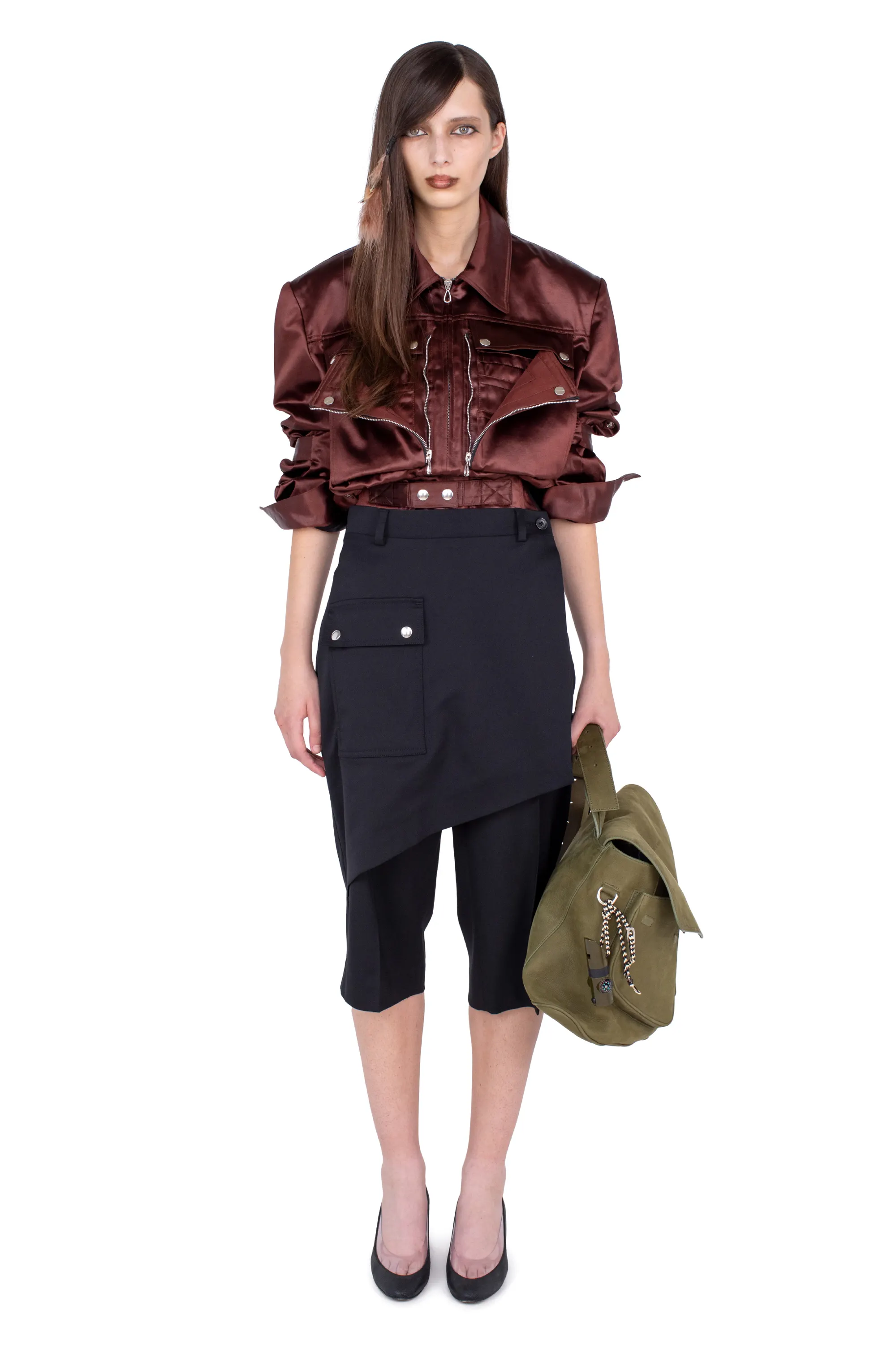 KIKO KOSTADINOV LINNET WRAP CULOTTES - CROW BLACK