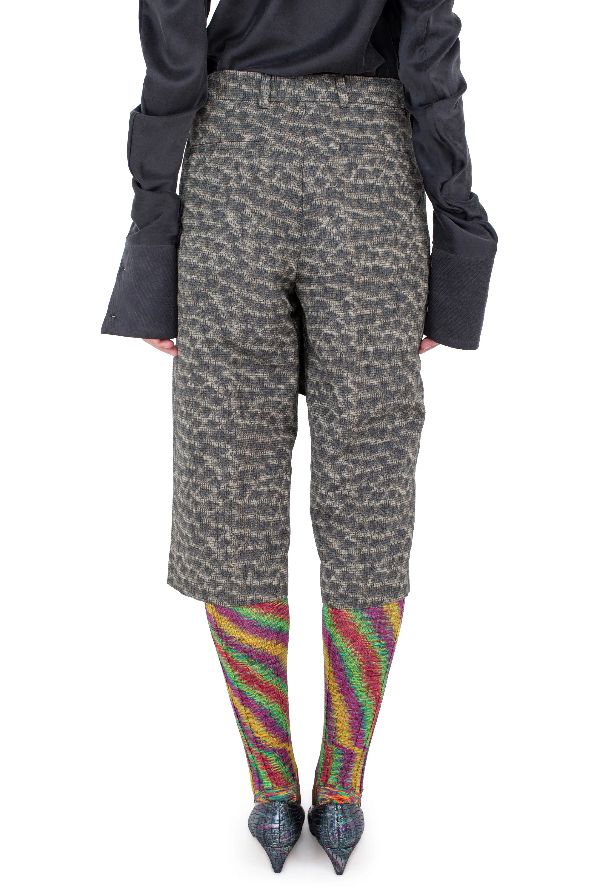 KIKO KOSTADINOV LINNET WRAP CULOTTES - FEATHER PRINT