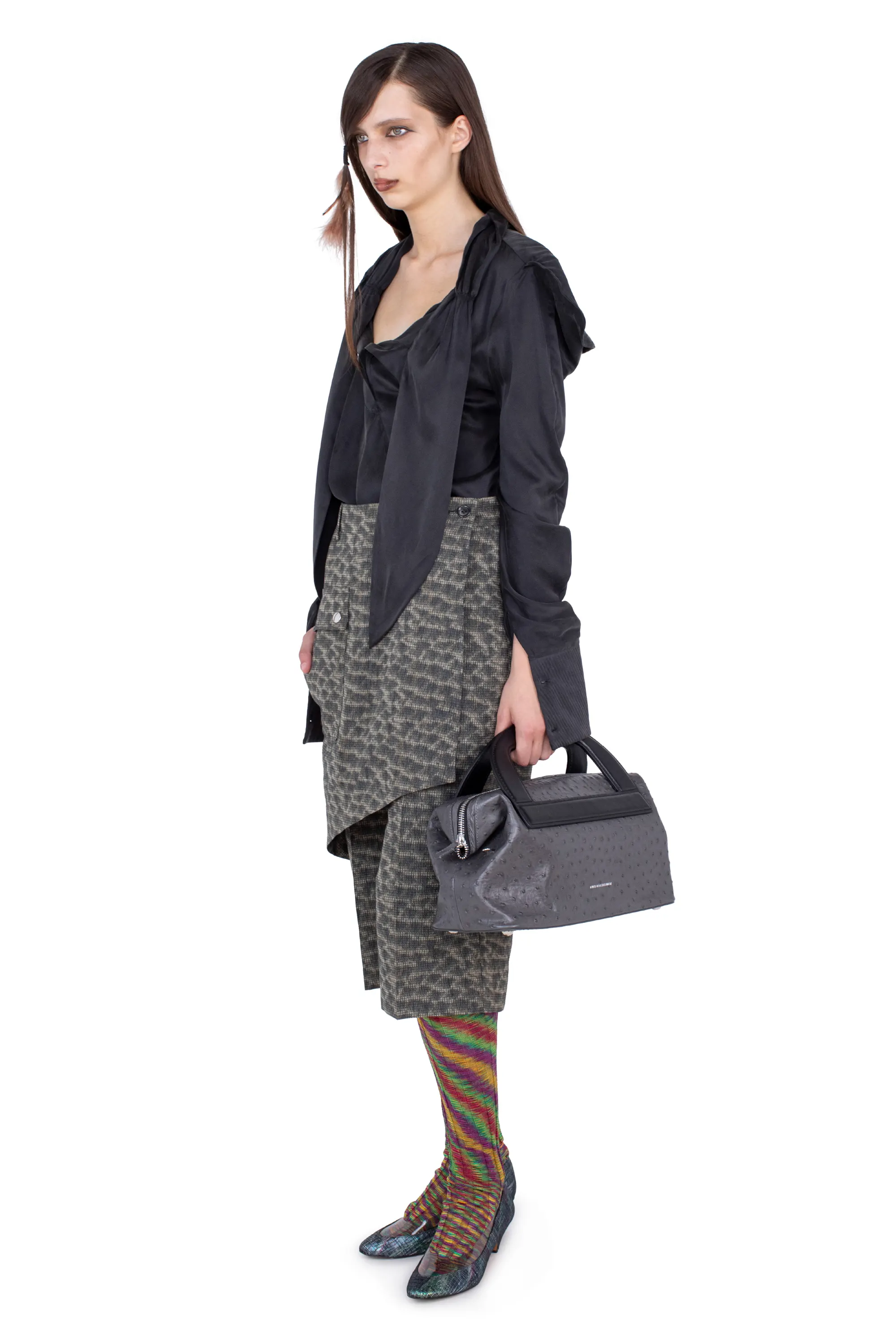 KIKO KOSTADINOV LINNET WRAP CULOTTES - FEATHER PRINT
