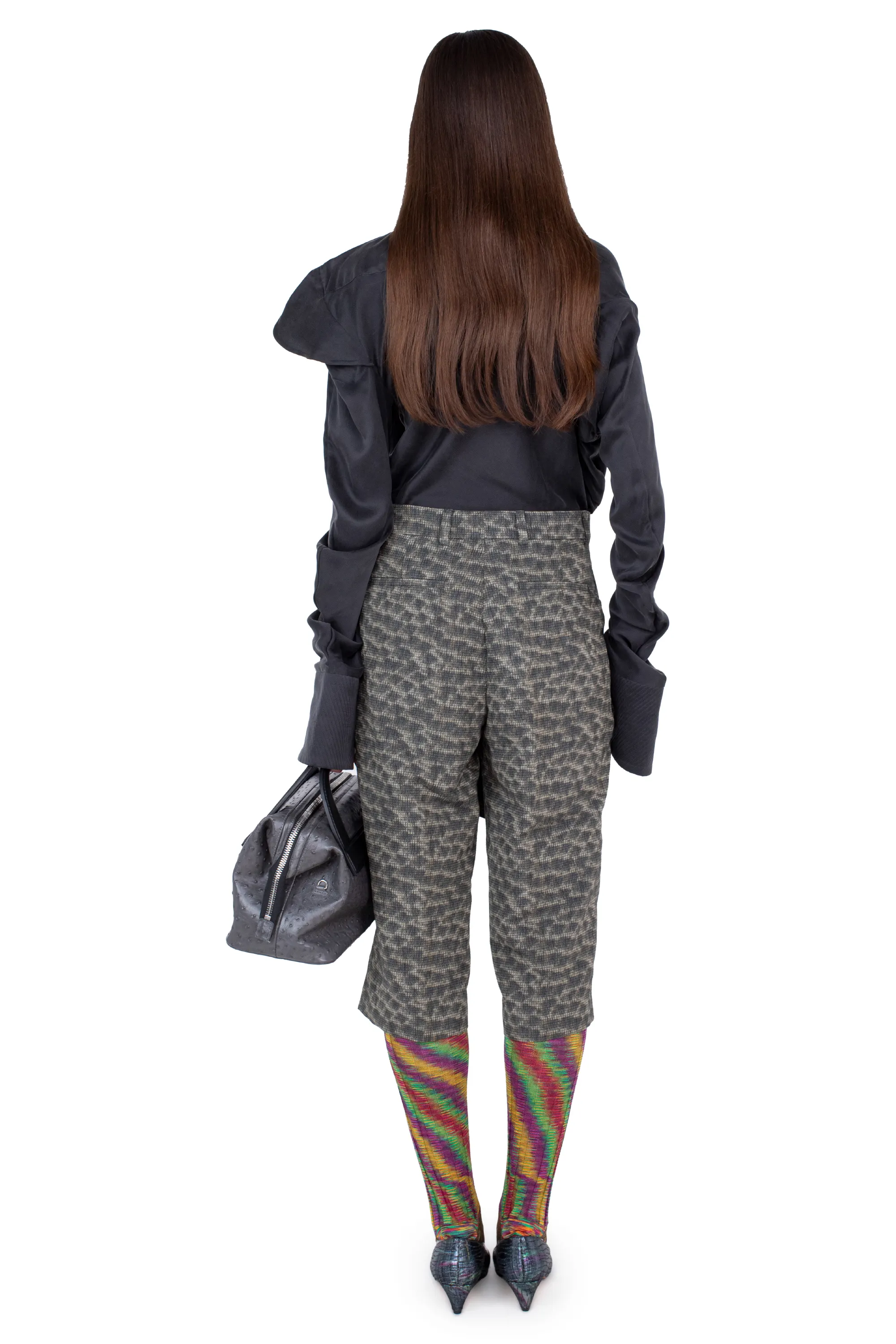 KIKO KOSTADINOV LINNET WRAP CULOTTES - FEATHER PRINT