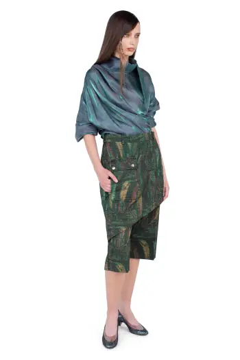 KIKO KOSTADINOV LINNET WRAP CULOTTES - FOREST PRINT