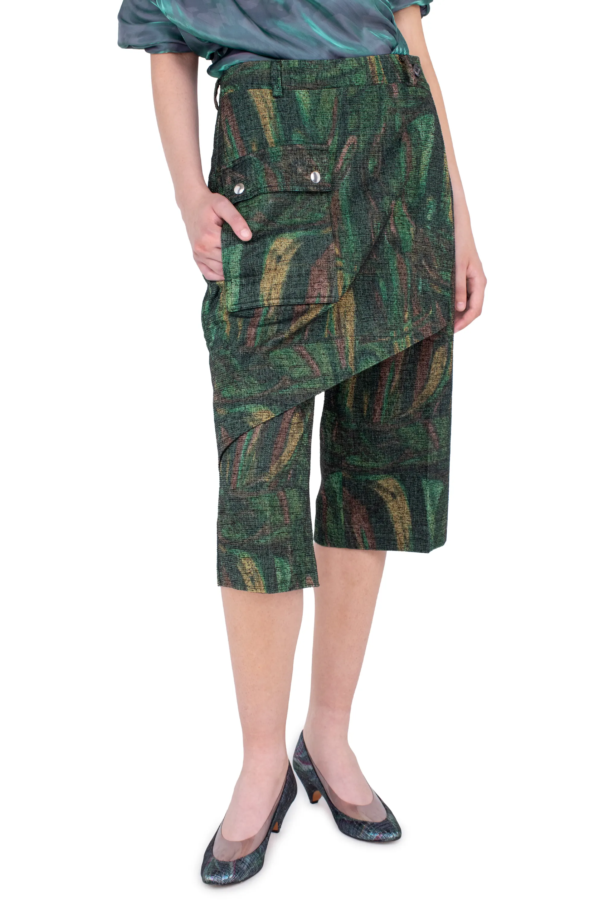 KIKO KOSTADINOV LINNET WRAP CULOTTES - FOREST PRINT