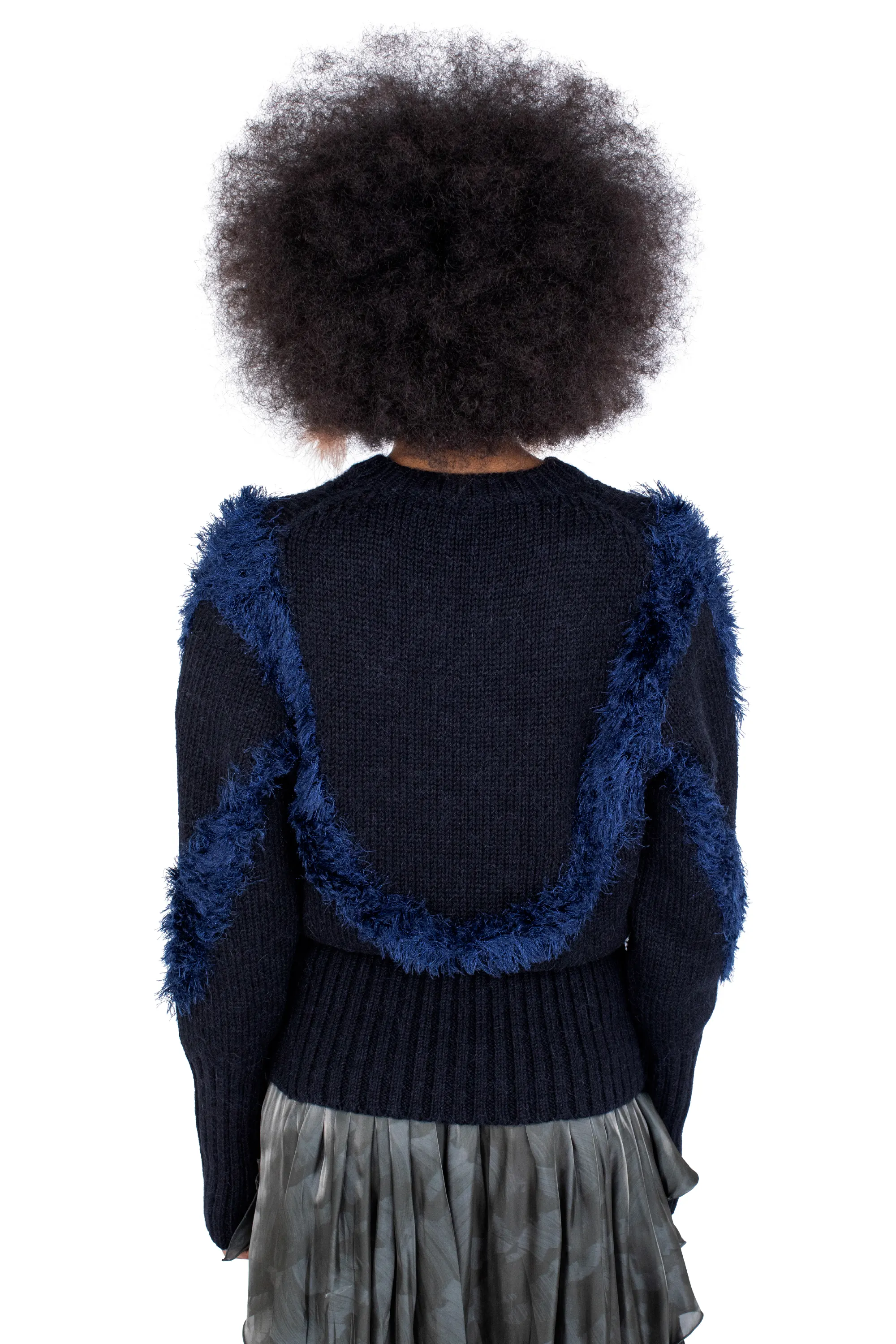 KIKO KOSTADINOV MACAW JUMPER - BLACK SWAN & DEEP LAKE BLUE