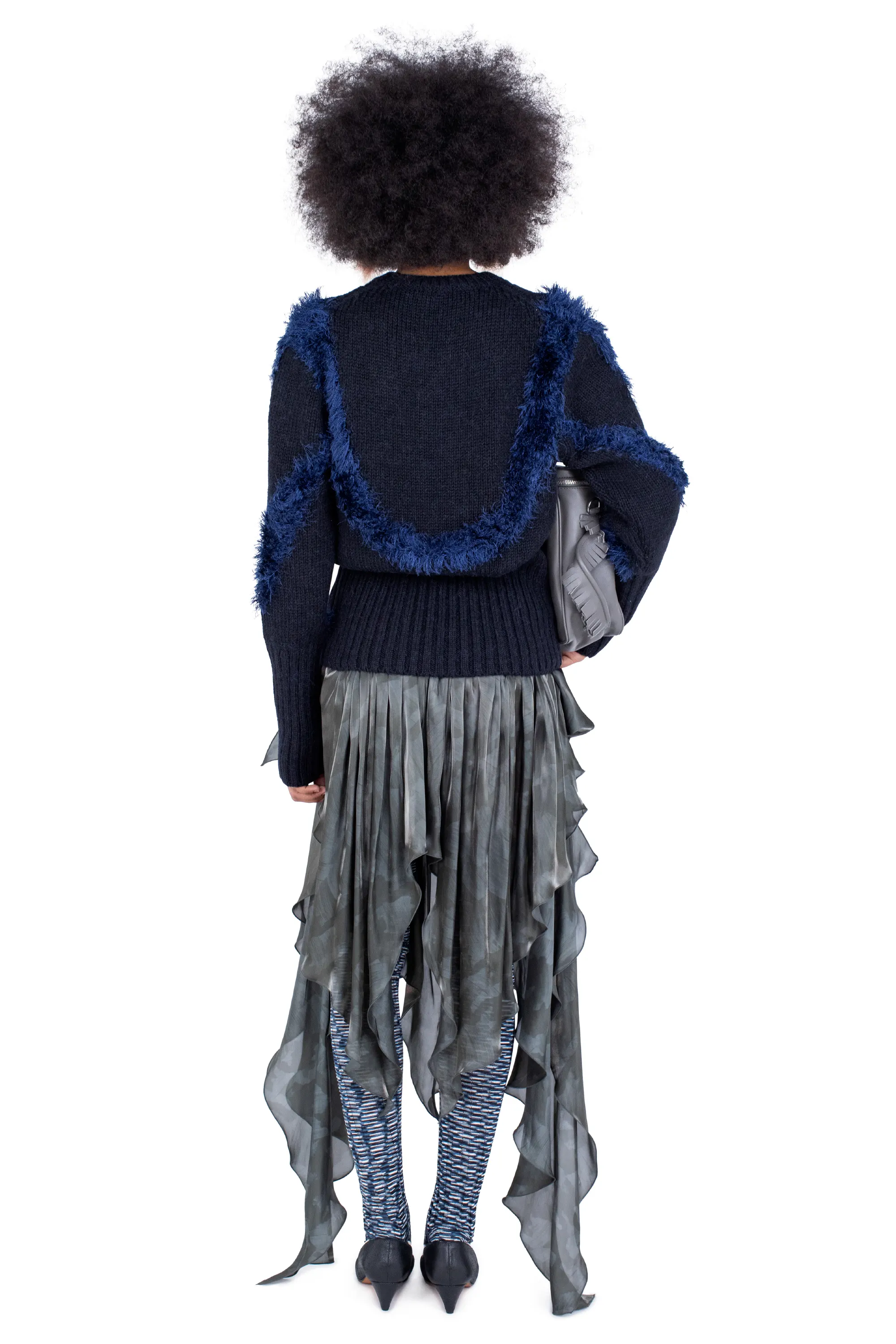 KIKO KOSTADINOV MACAW JUMPER - BLACK SWAN & DEEP LAKE BLUE