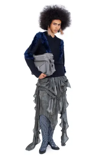 KIKO KOSTADINOV MACAW JUMPER - BLACK SWAN & DEEP LAKE BLUE