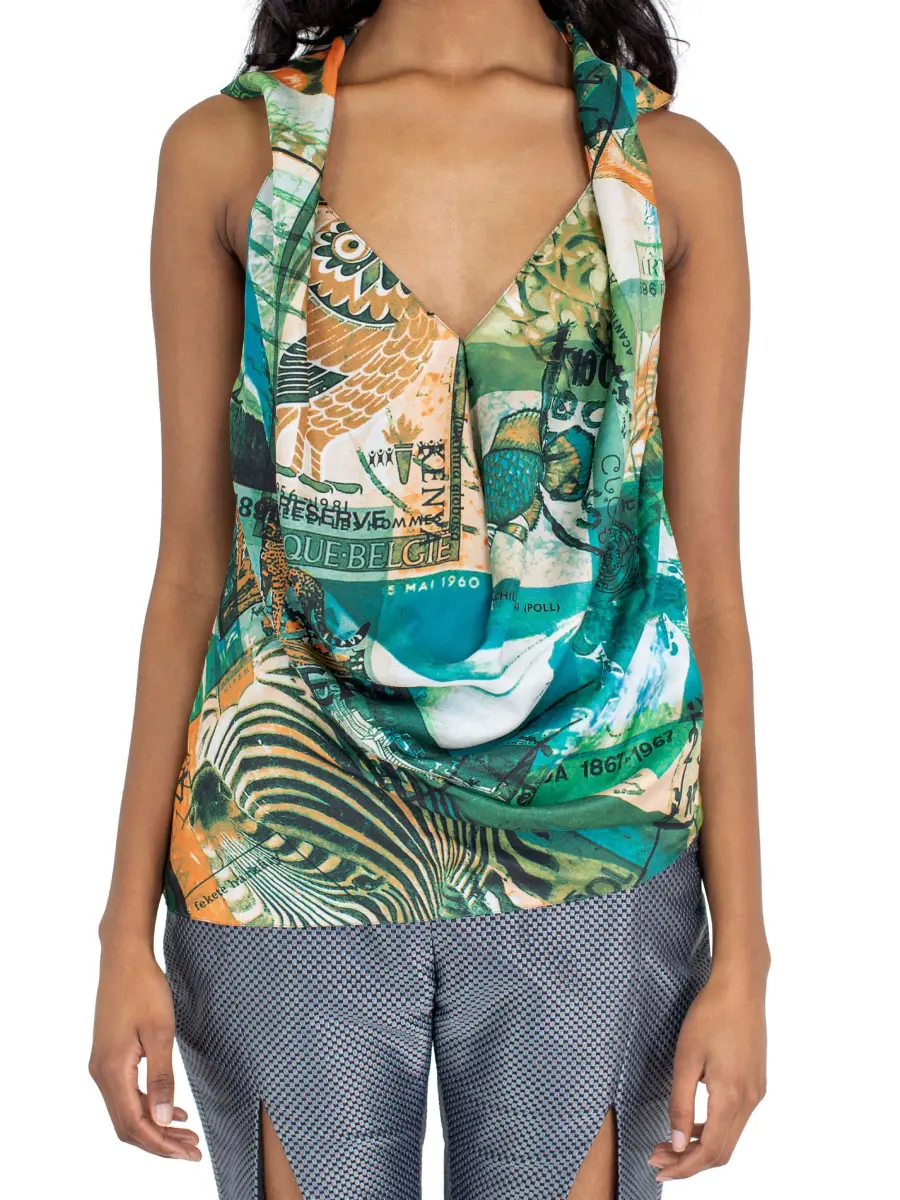 KIKO KOSTADINOV MARKARIAN SLEEVELESS BLOUSE - MARKARIAN PRINT
