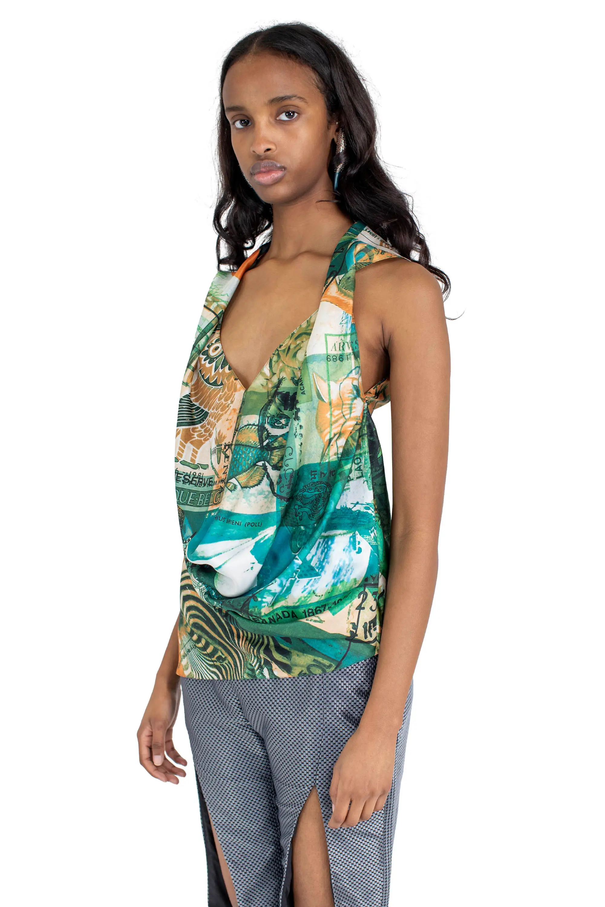 KIKO KOSTADINOV MARKARIAN SLEEVELESS BLOUSE - MARKARIAN PRINT