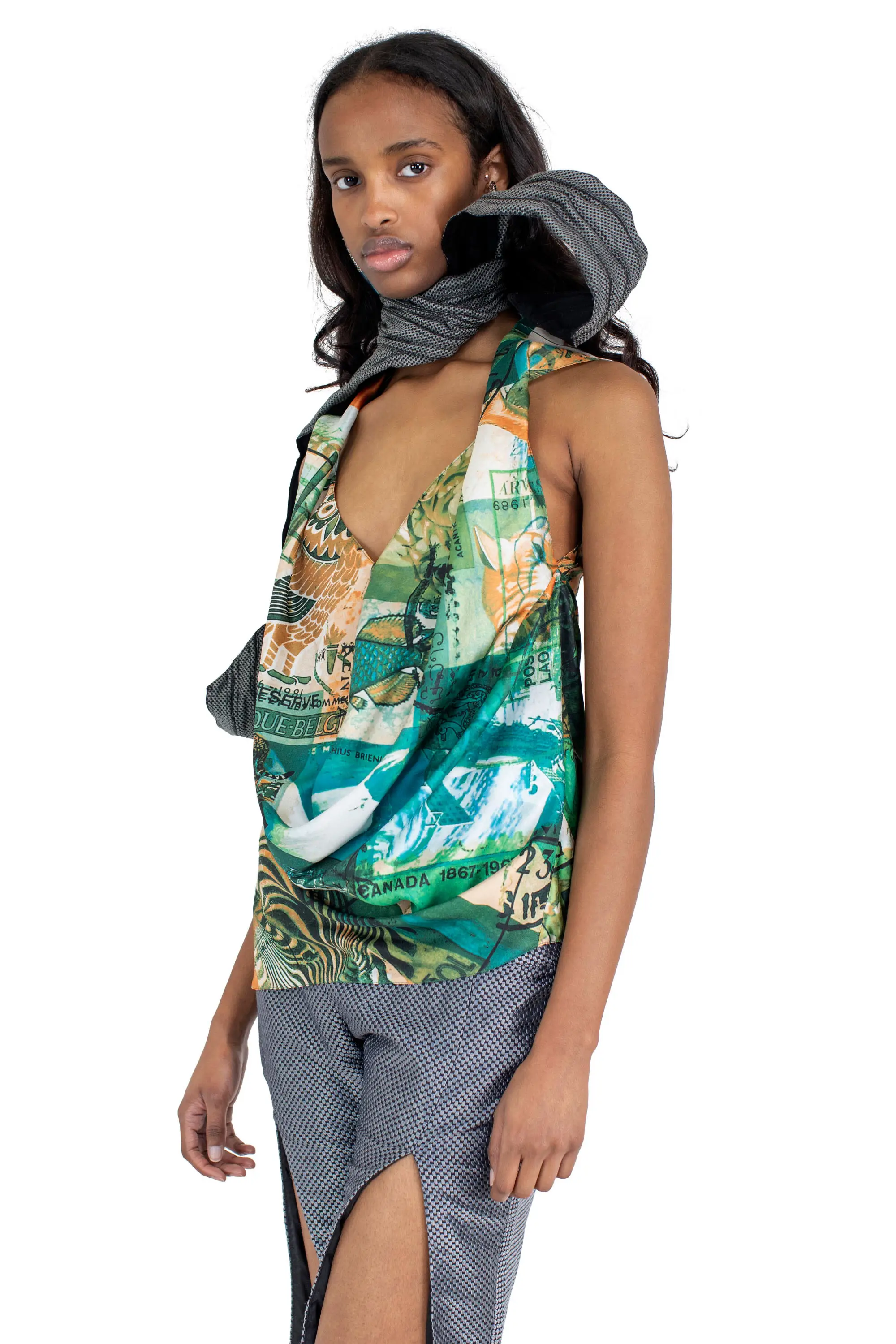 KIKO KOSTADINOV MARKARIAN SLEEVELESS BLOUSE - MARKARIAN PRINT