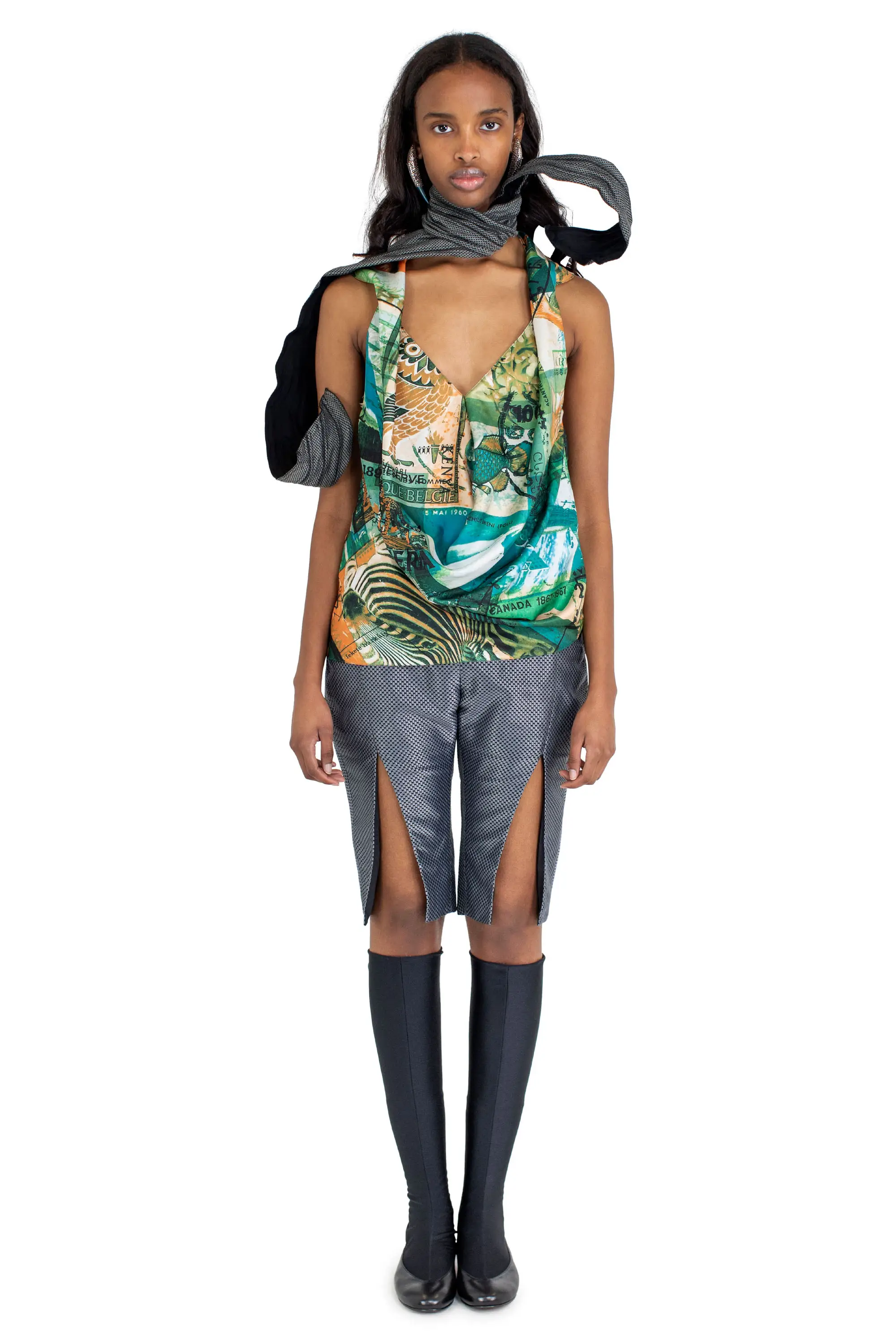 KIKO KOSTADINOV MARKARIAN SLEEVELESS BLOUSE - MARKARIAN PRINT