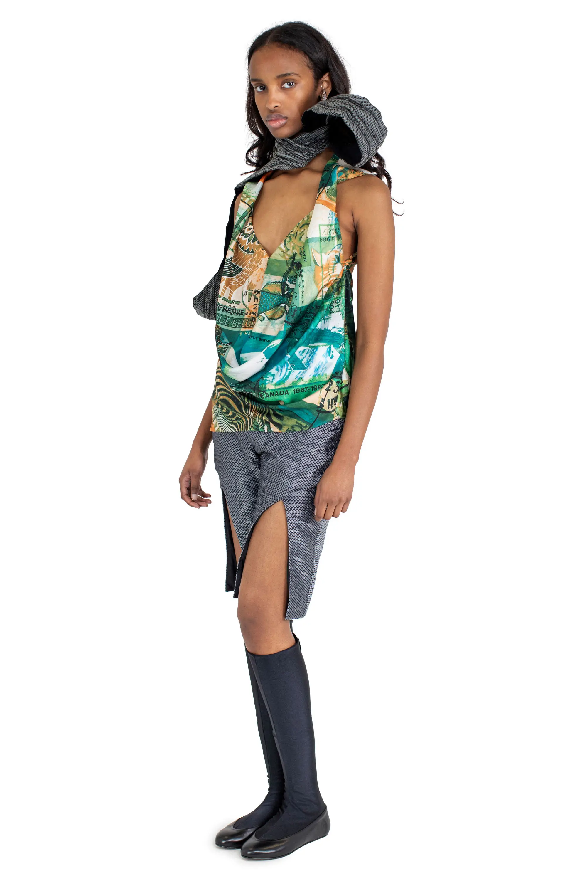KIKO KOSTADINOV MARKARIAN SLEEVELESS BLOUSE - MARKARIAN PRINT