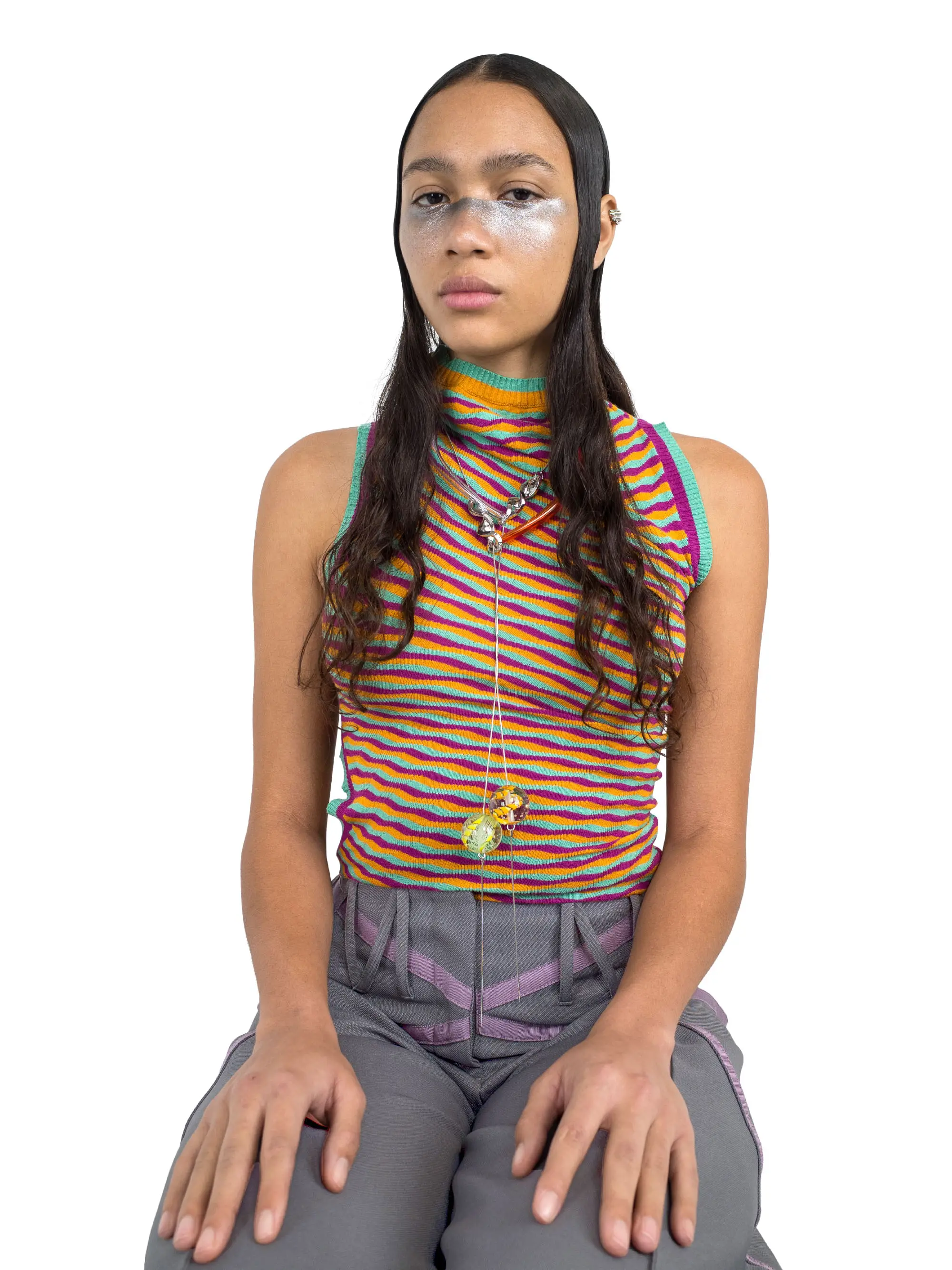 KIKO KOSTADINOV OPTIC CIRCULAR KNIT ZINNIA