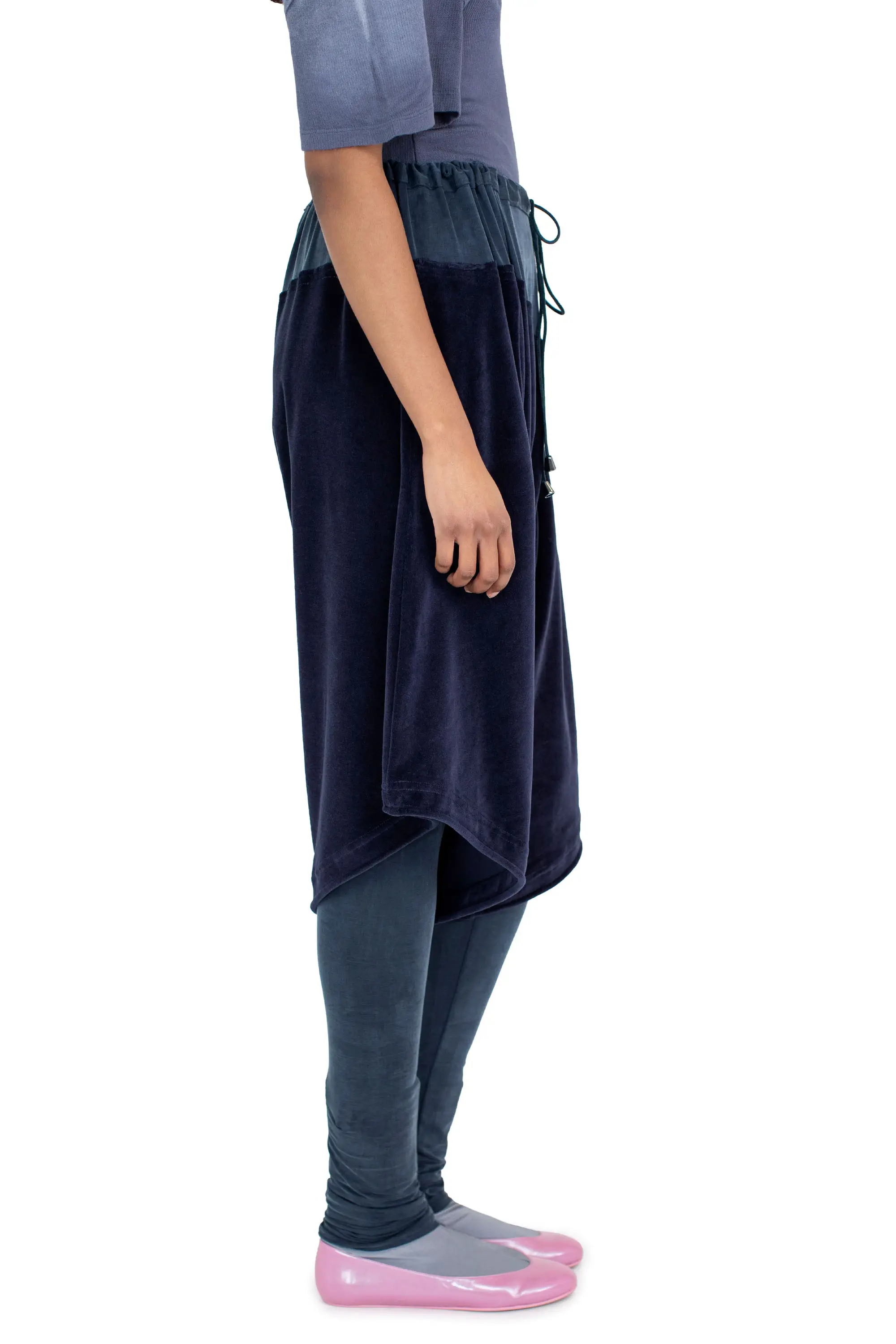KIKO KOSTADINOV PENNON JERSEY TROUSER - SPRUCE BLUE/MIDNIGHT NAVY