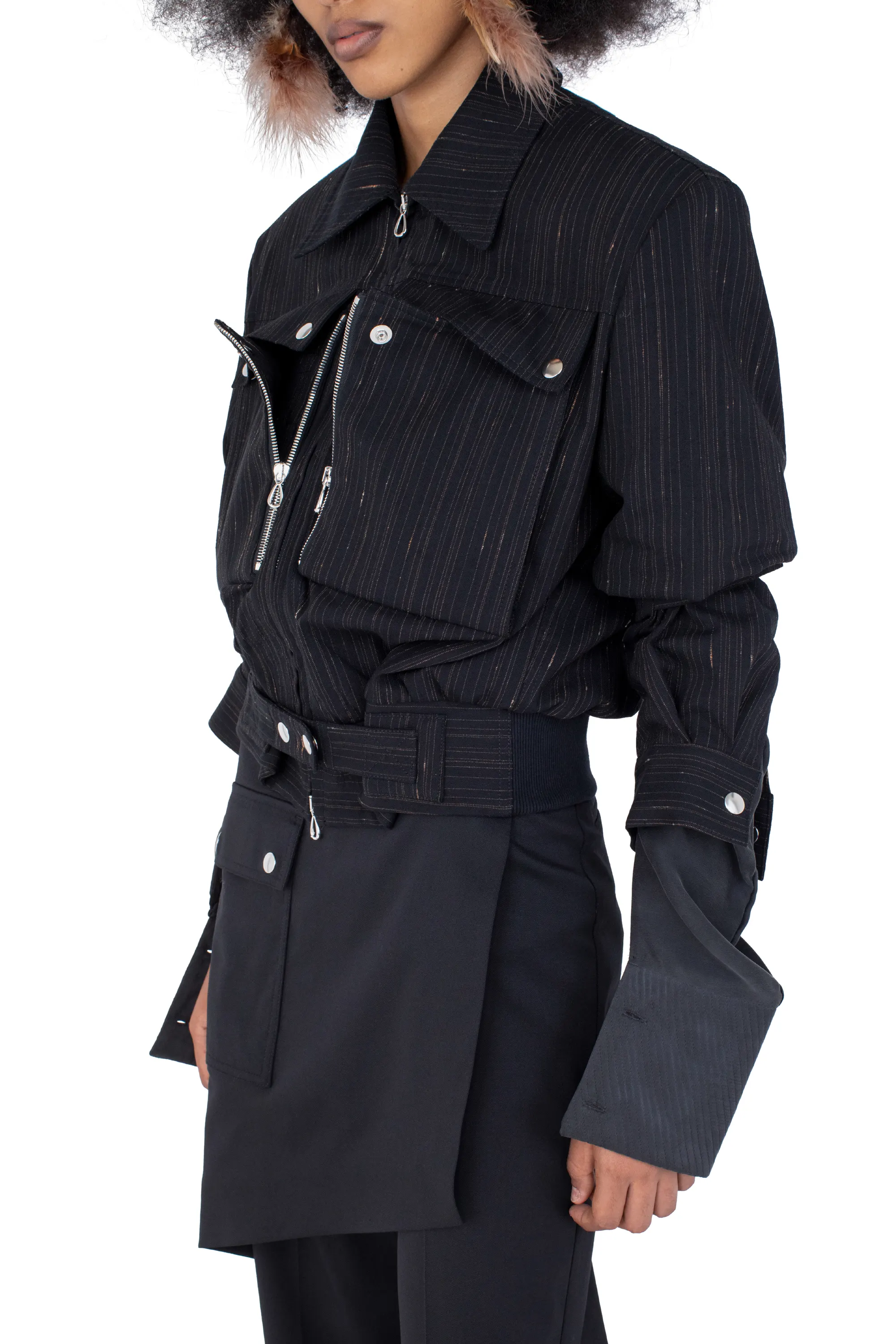 KIKO KOSTADINOV PEREGRINE JACKET - CHARCOAL & ROSE