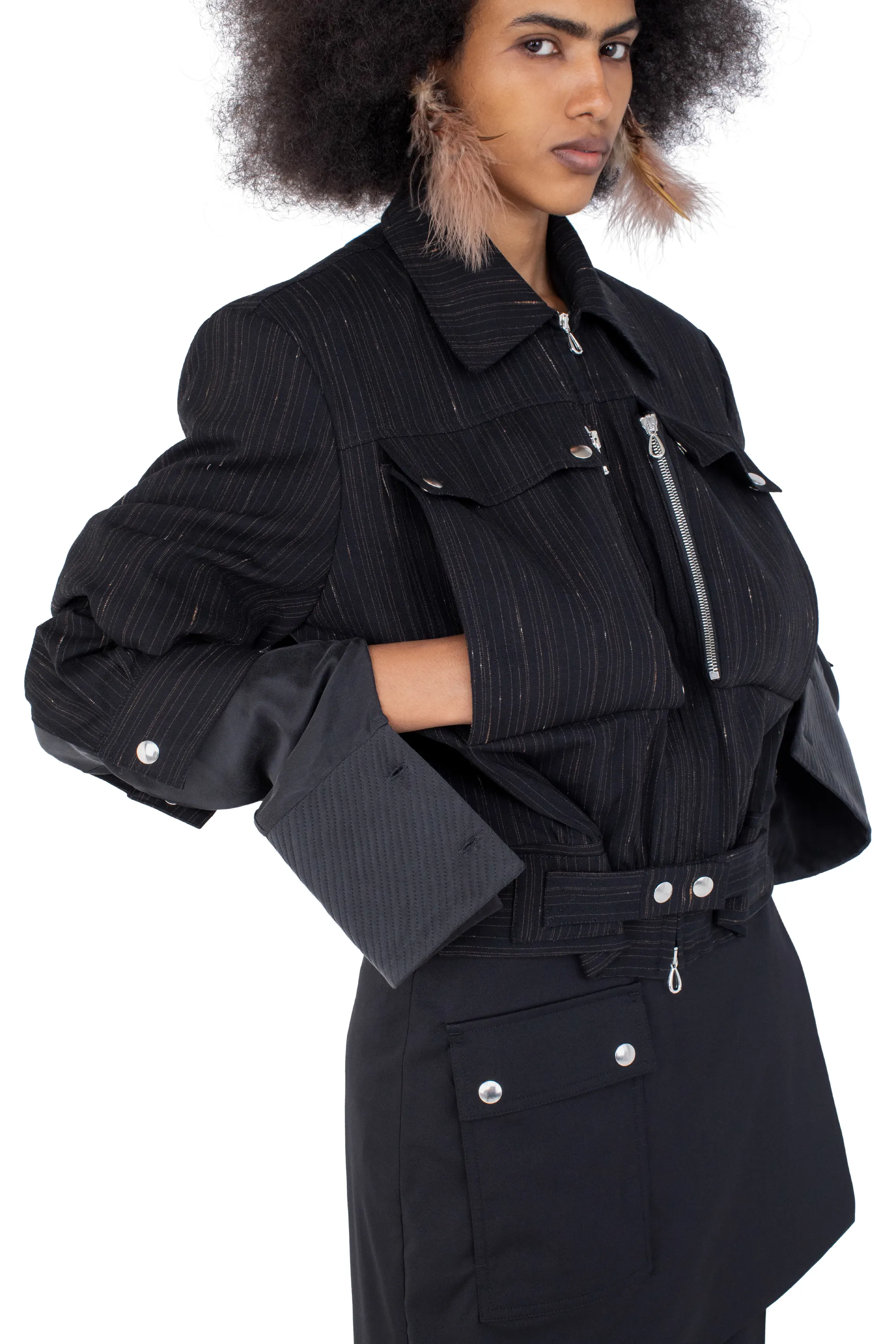 KIKO KOSTADINOV PEREGRINE JACKET - CHARCOAL & ROSE