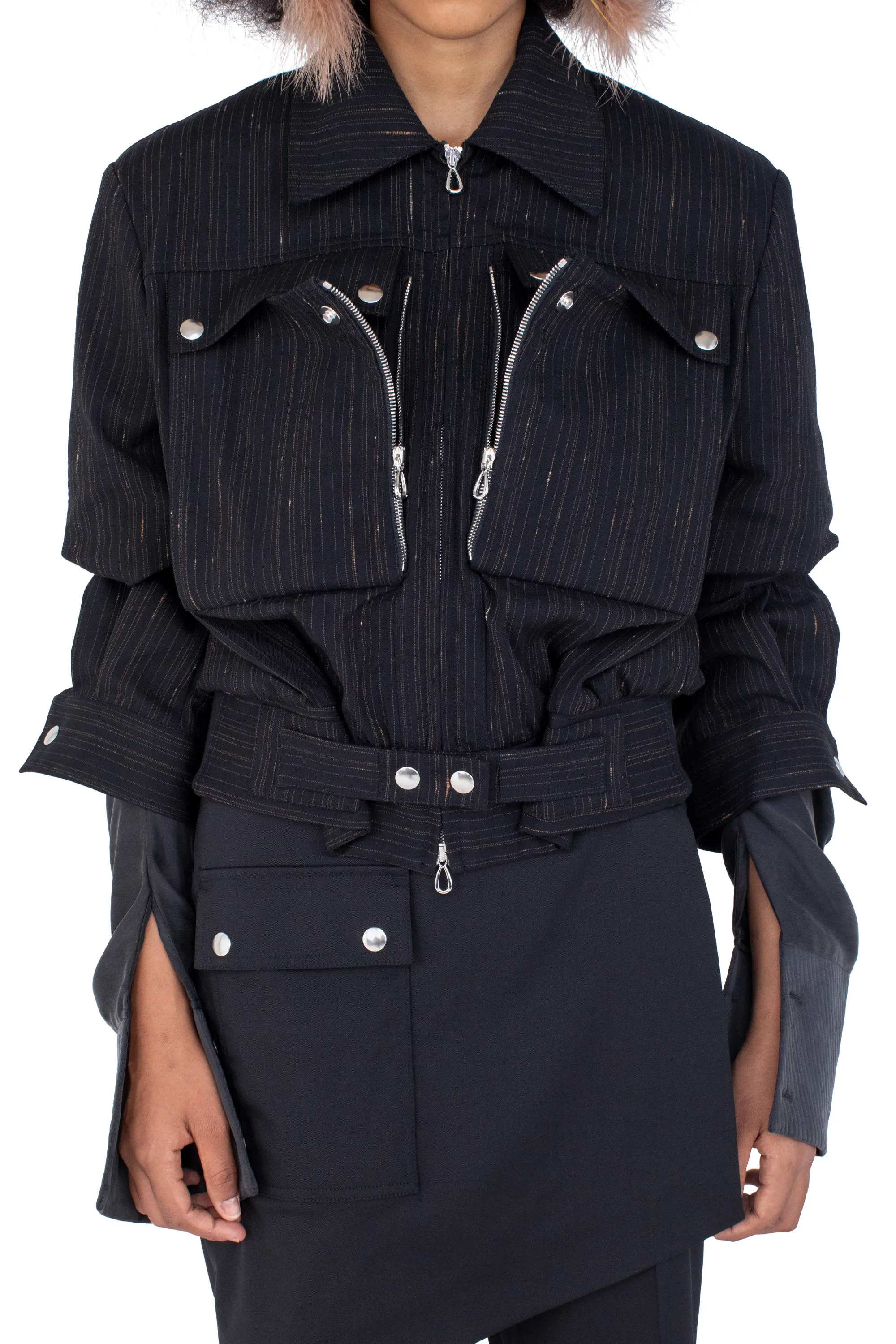 KIKO KOSTADINOV PEREGRINE JACKET - CHARCOAL & ROSE