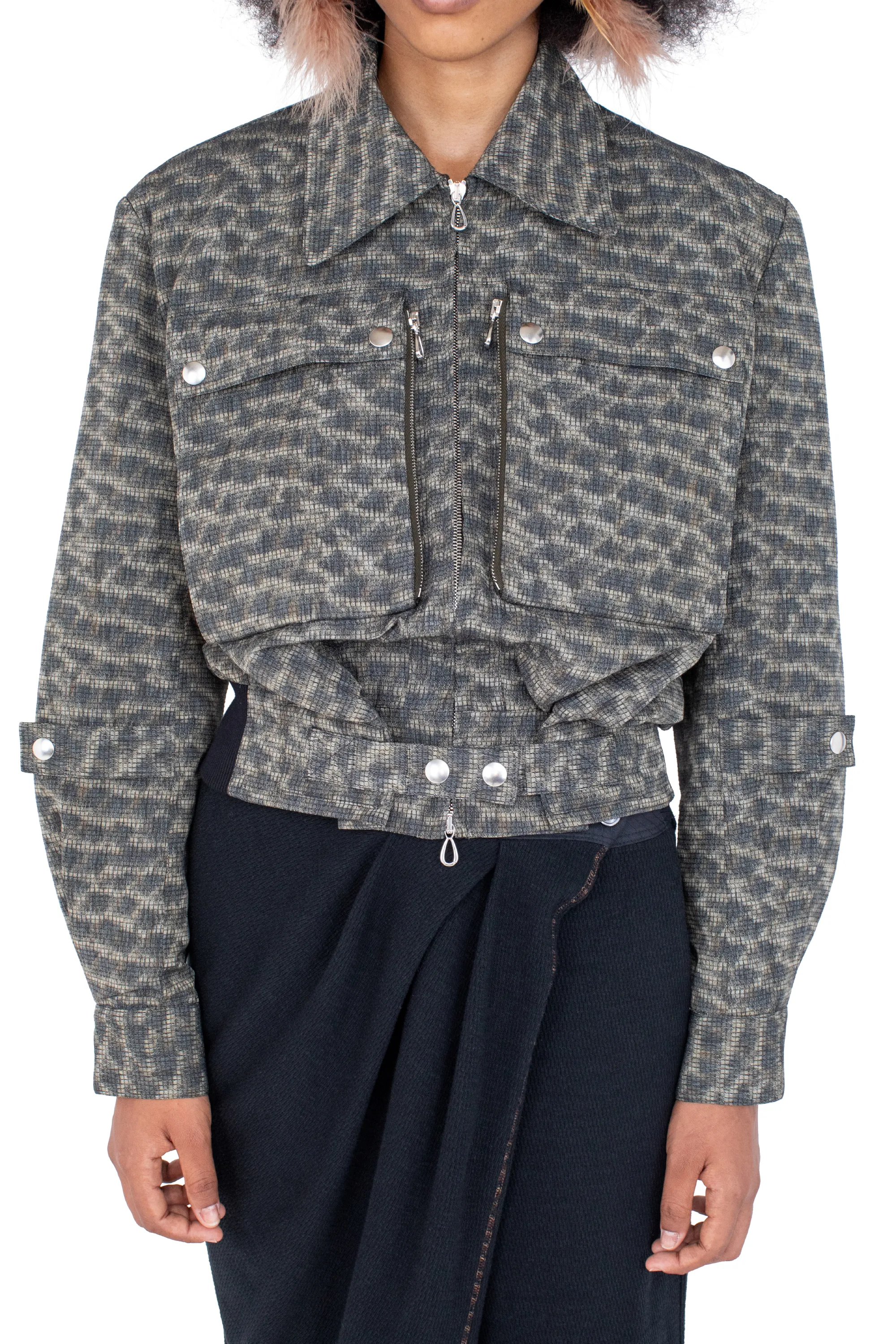 KIKO KOSTADINOV PEREGRINE JACKET - FEATHER PRINT